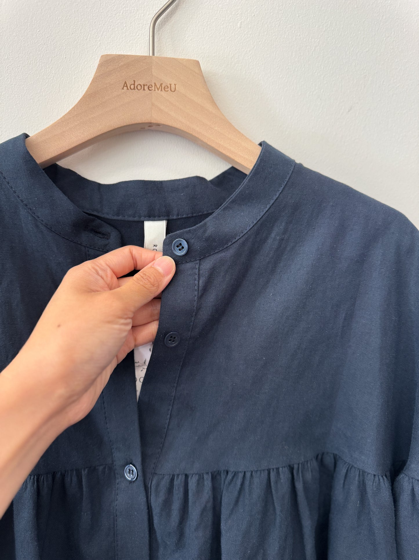 China Collar Linen Blouse (~5/12)