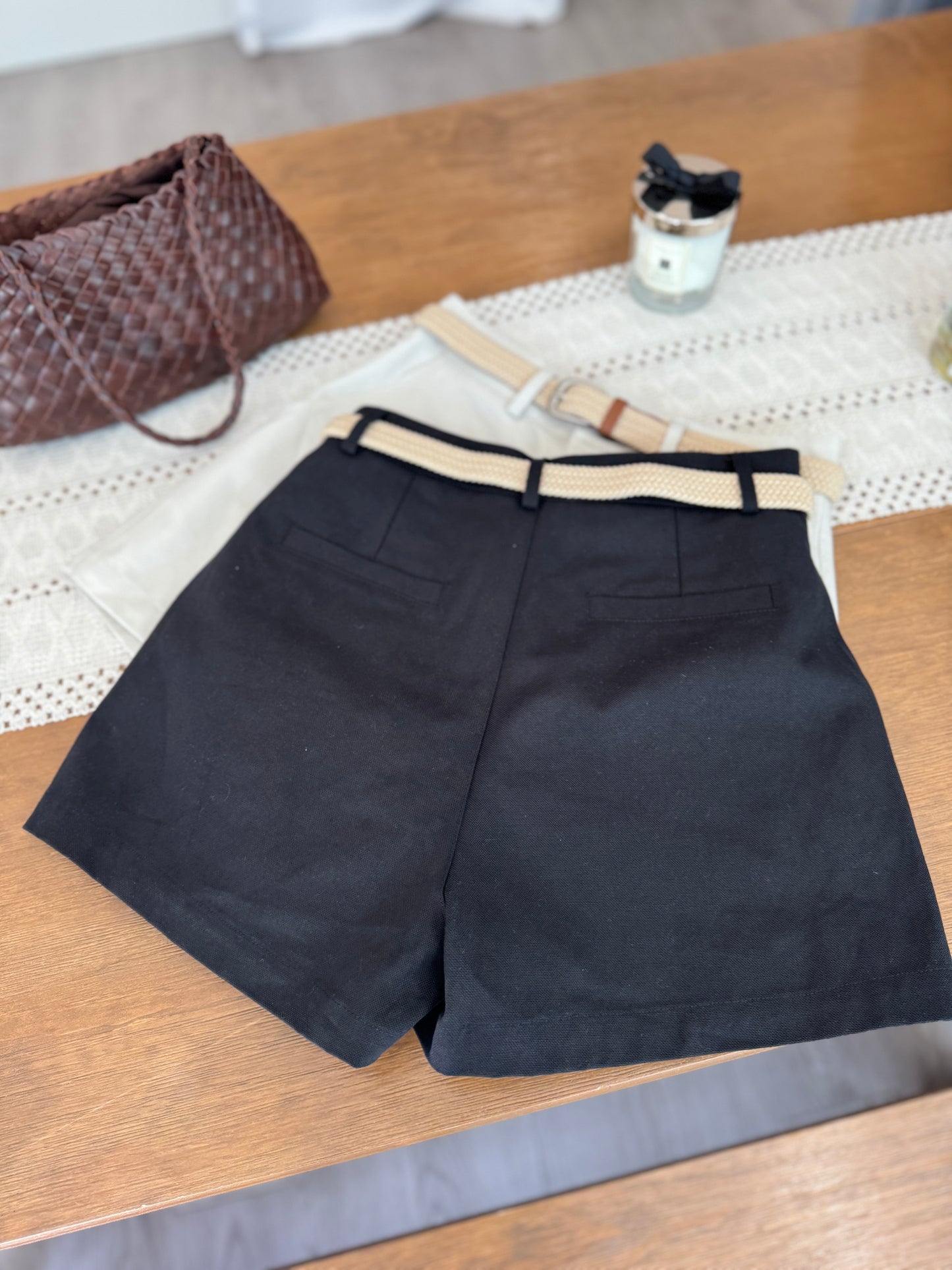 Cotton Twill Shorts w/ Belt
