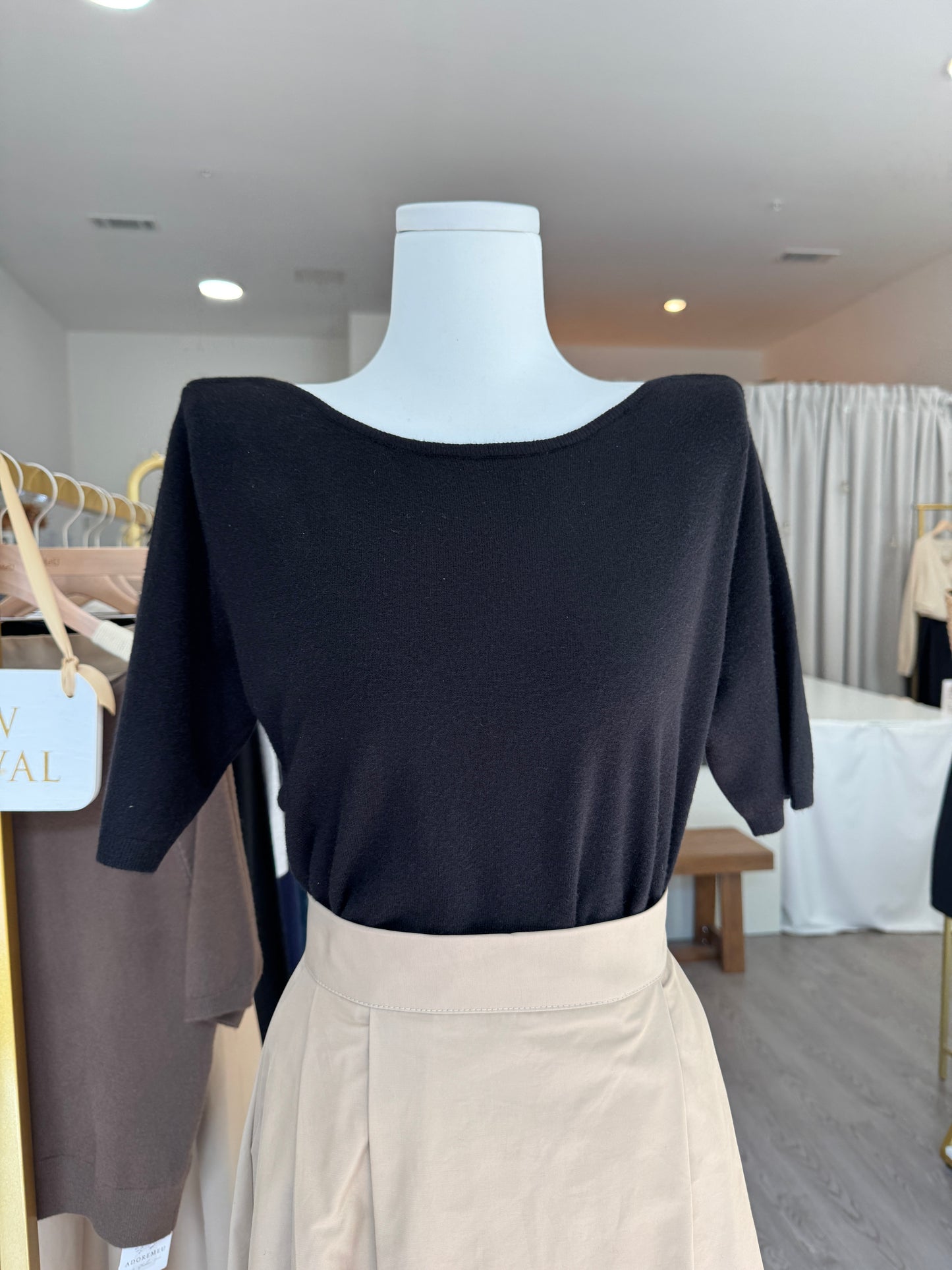 Marry Boatnect Knit - AdoreMeU