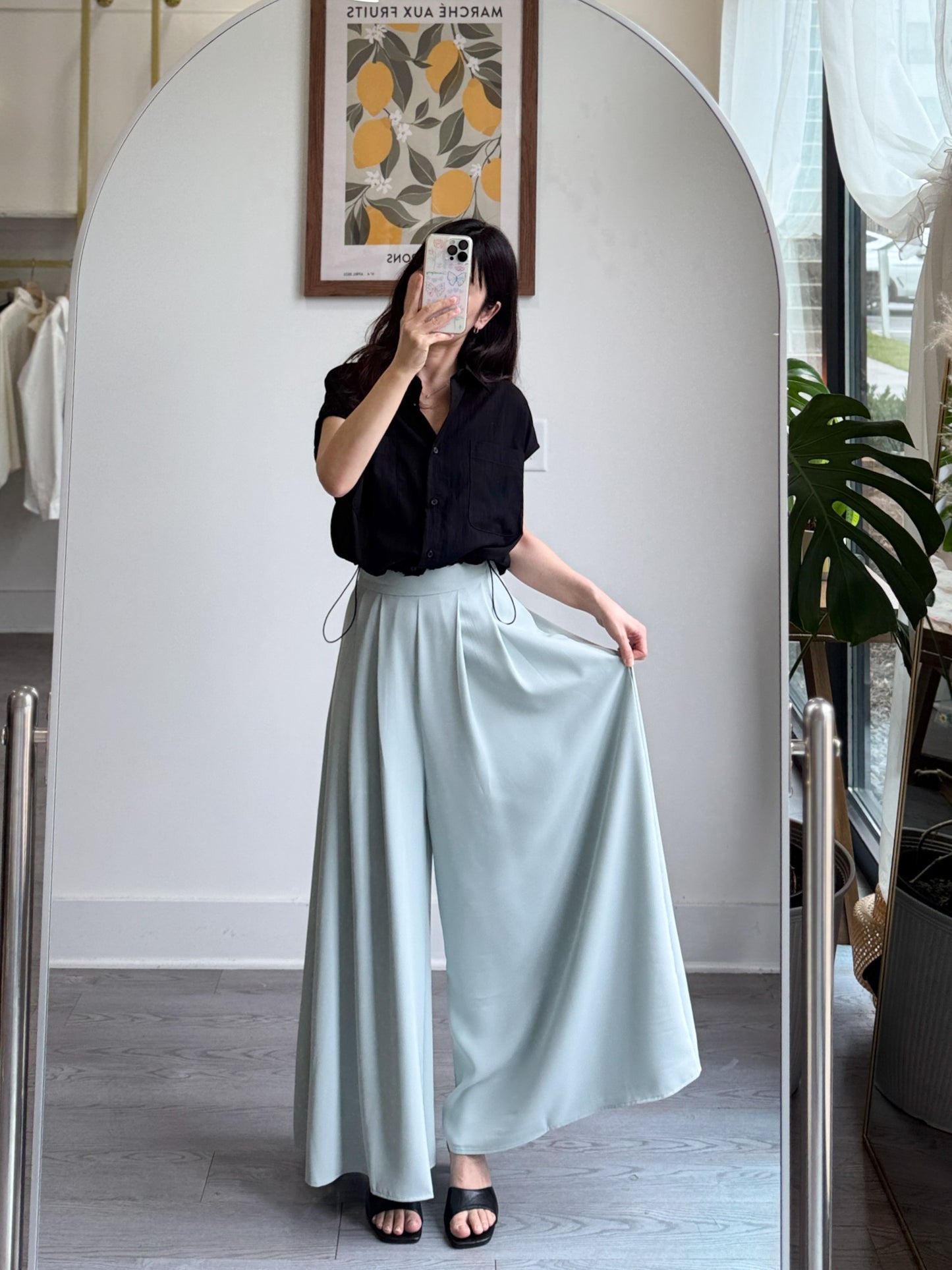 Pintuck Wide Slacks (~5/12)