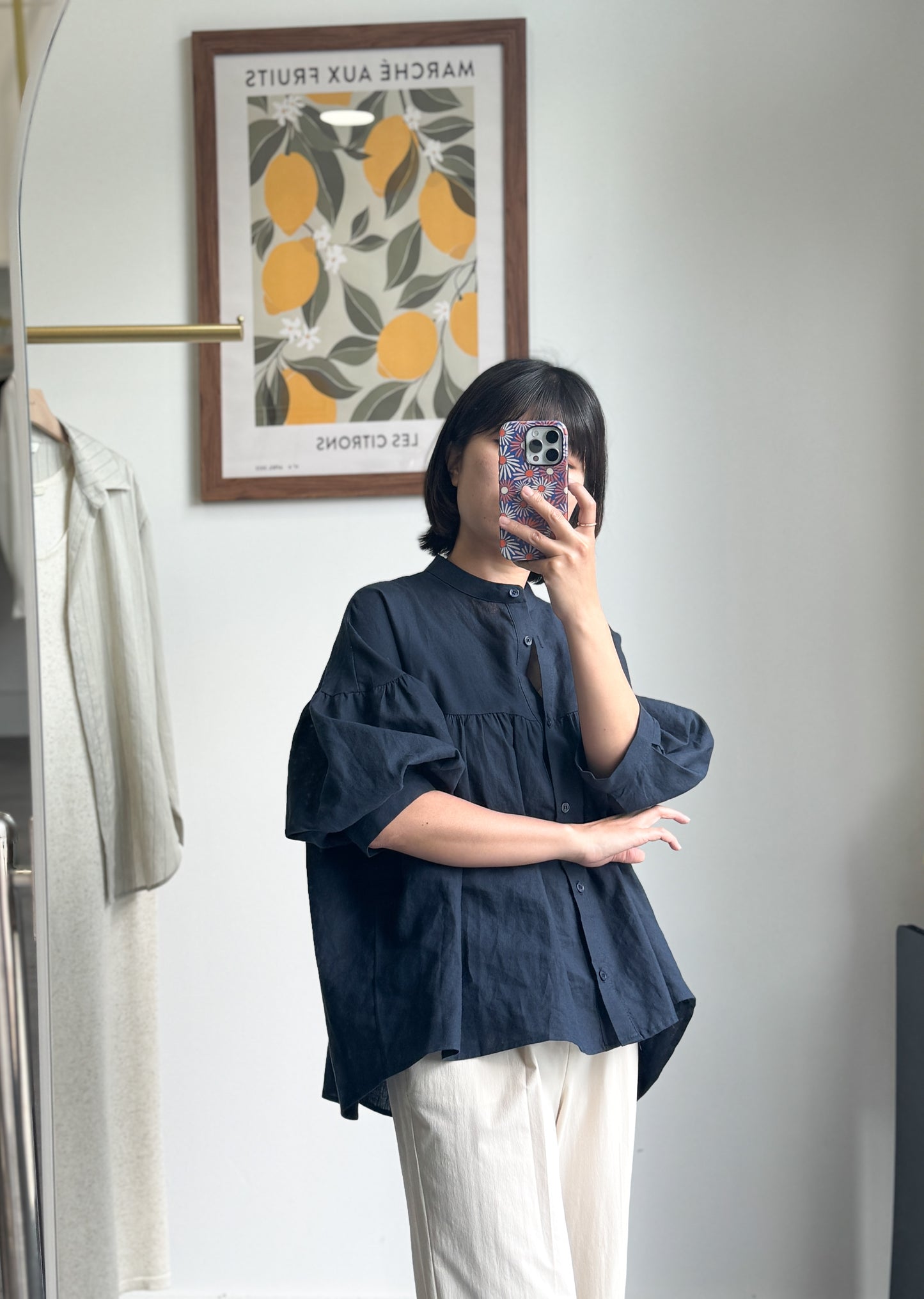 China Collar Linen Blouse (~5/12)