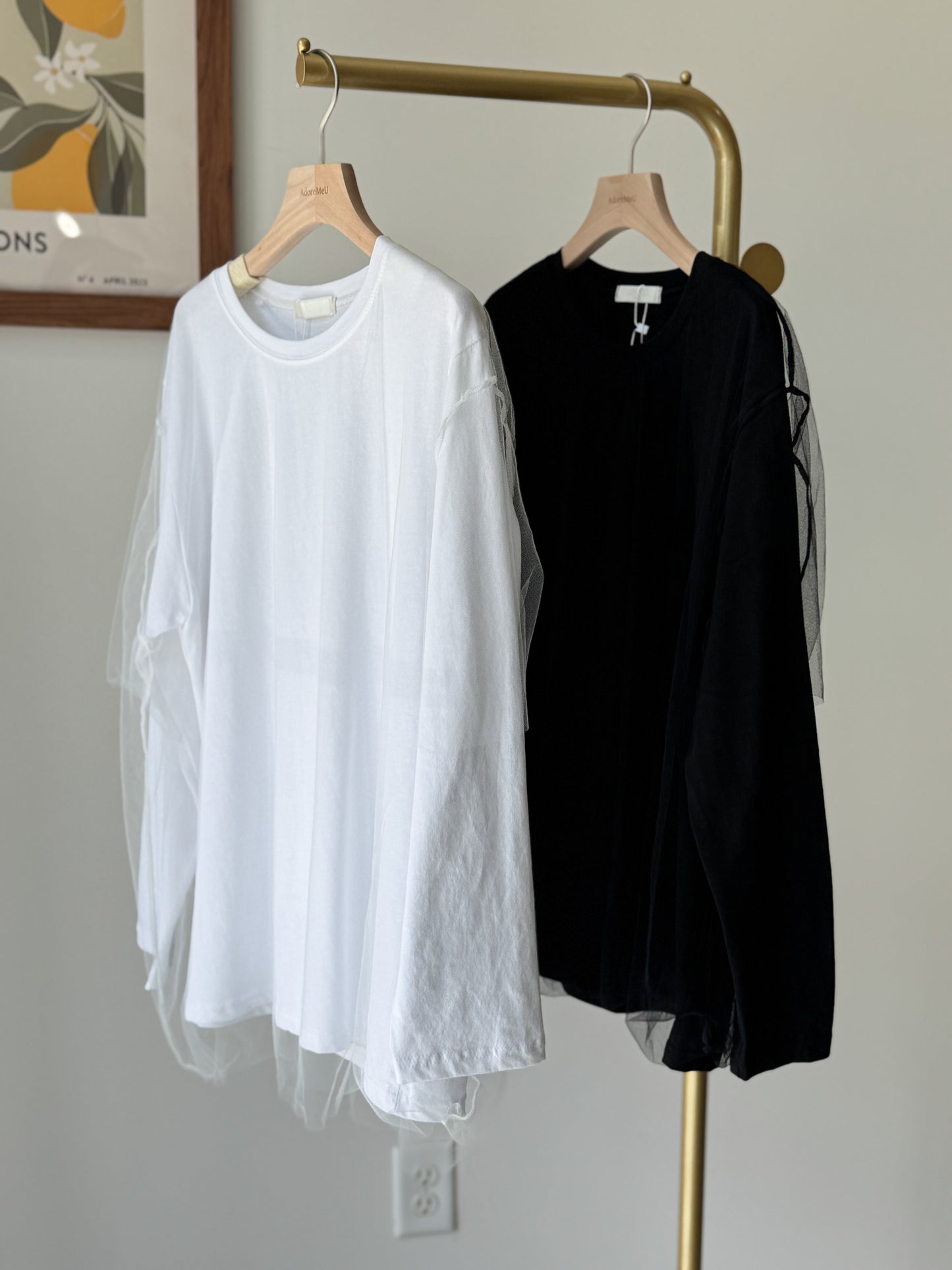 Soft Net Layered Tee - AdoreMeU
