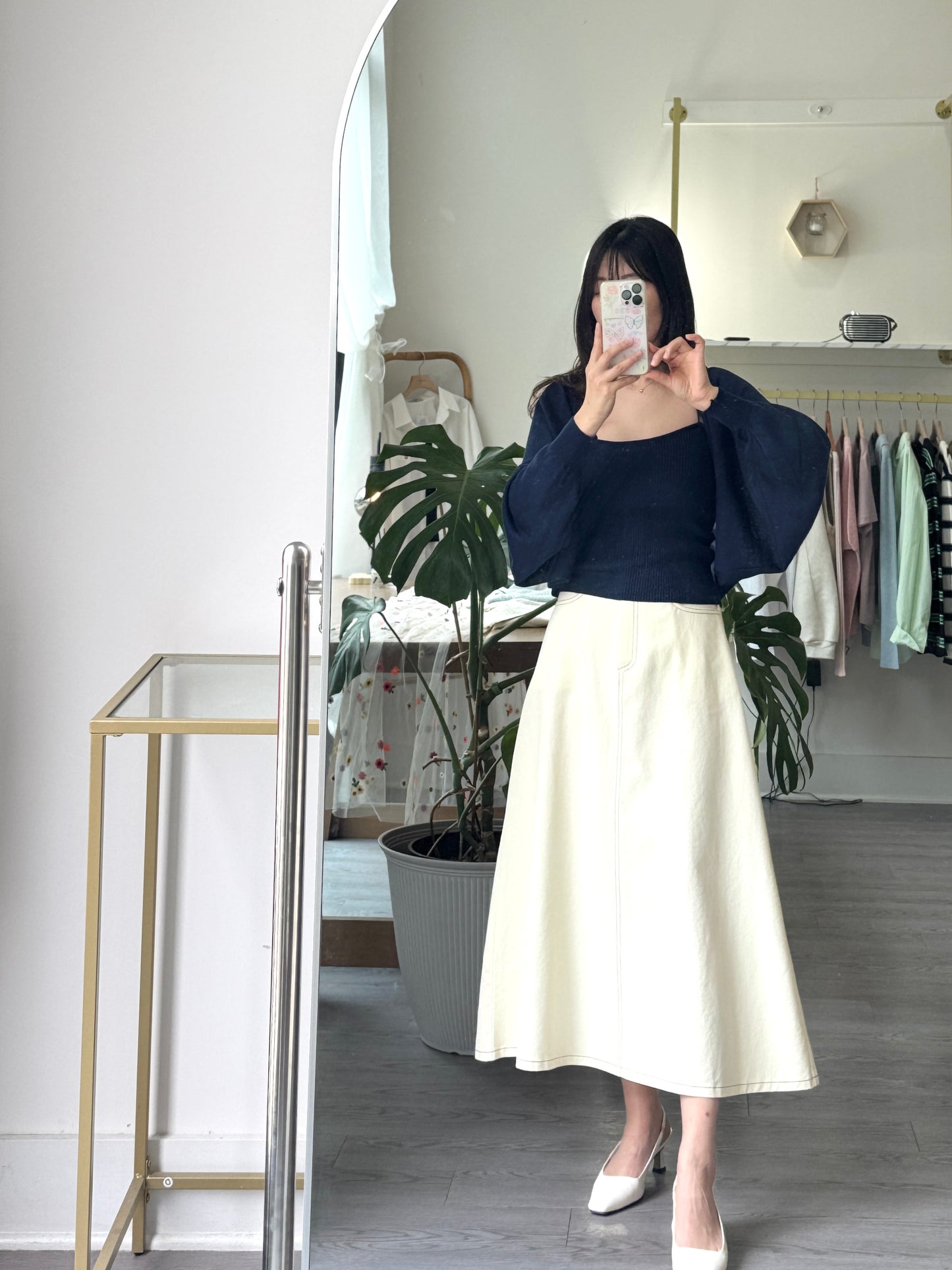 Cardigan and Tank Top Knit Set