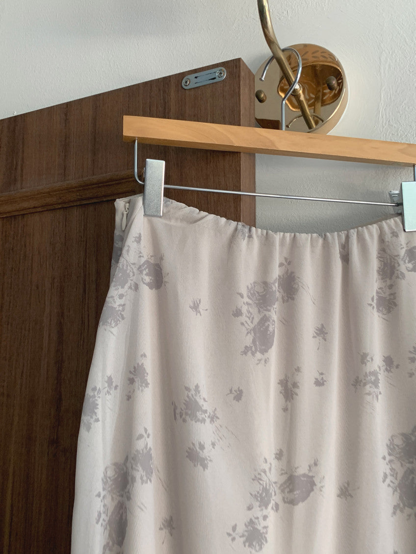 * Floral Midi Skirt