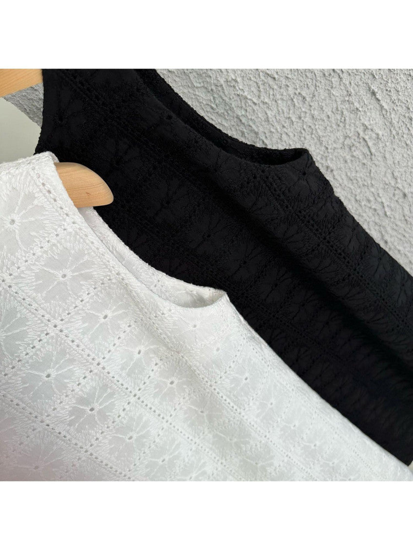 *Lace Detail Cotton Dress