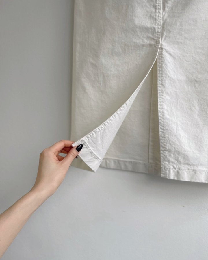 Banding Long Cotton Skirt - AdoreMeU