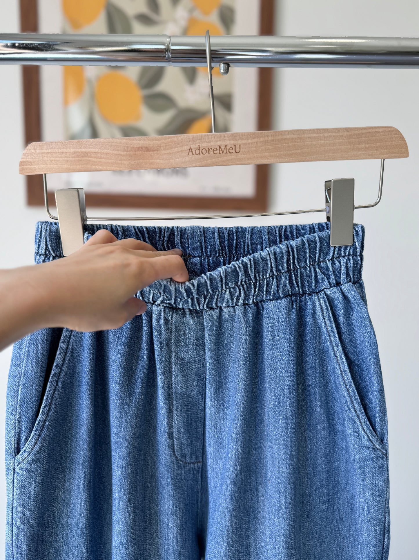 Banding Wide Denim Pants(~9/1) - AdoreMeU