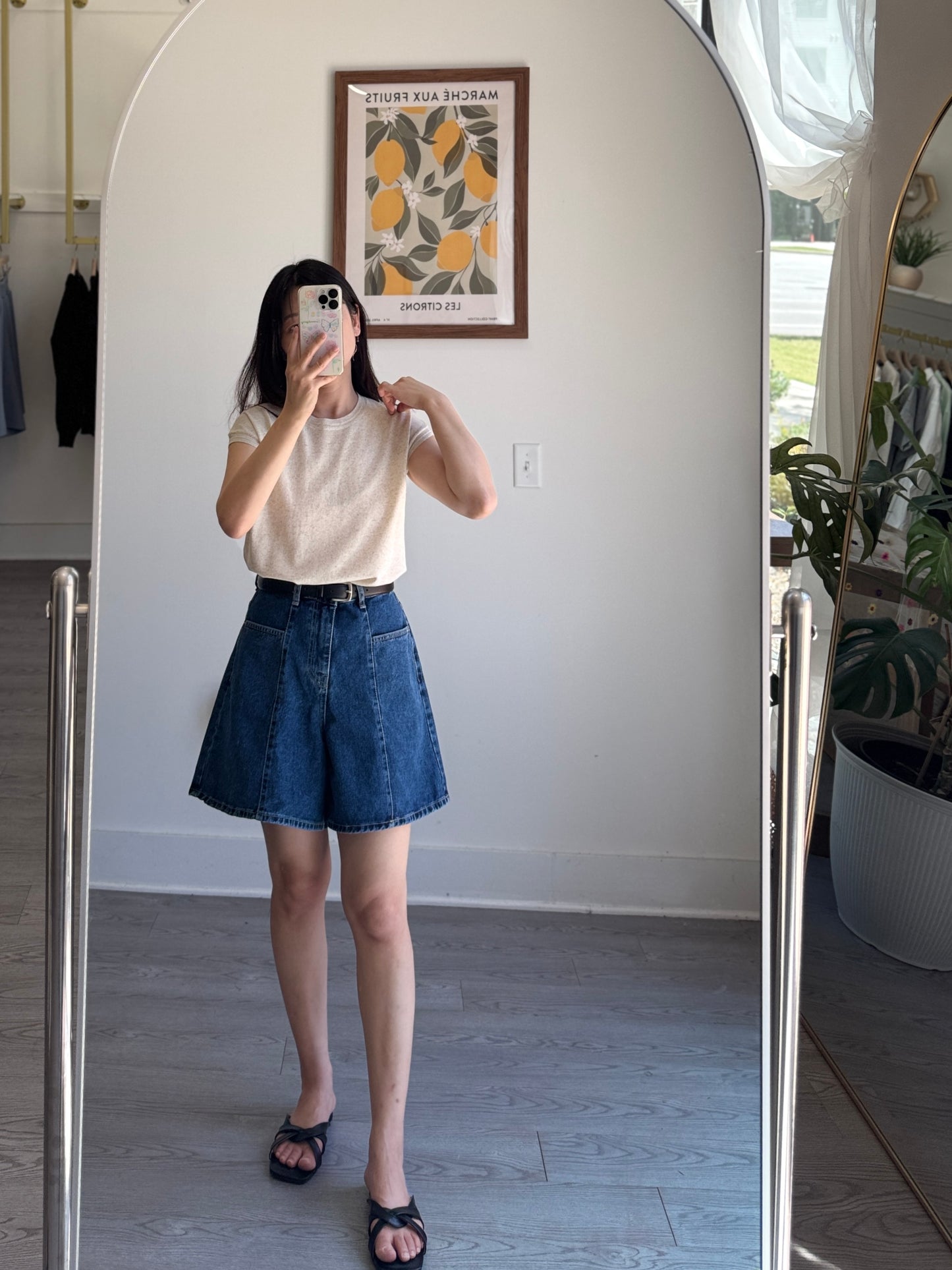Front Line Denim Shorts - AdoreMeU