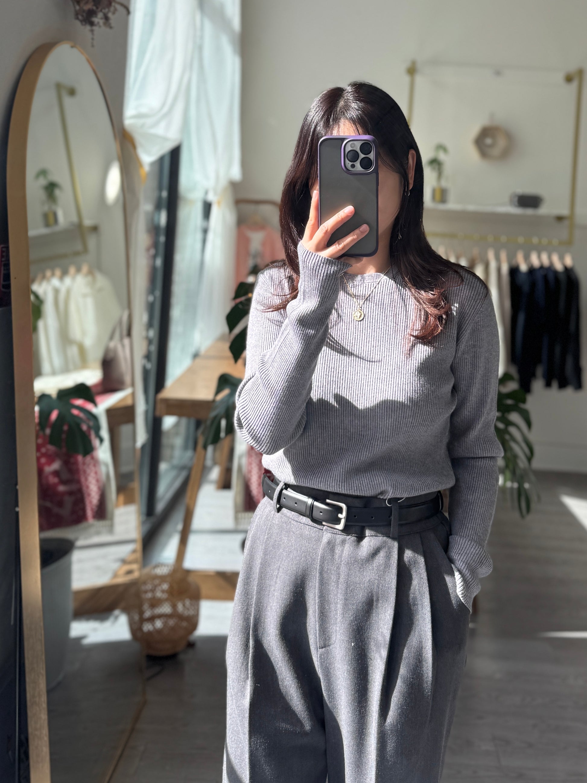 Cowhide Square Belt - AdoreMeU