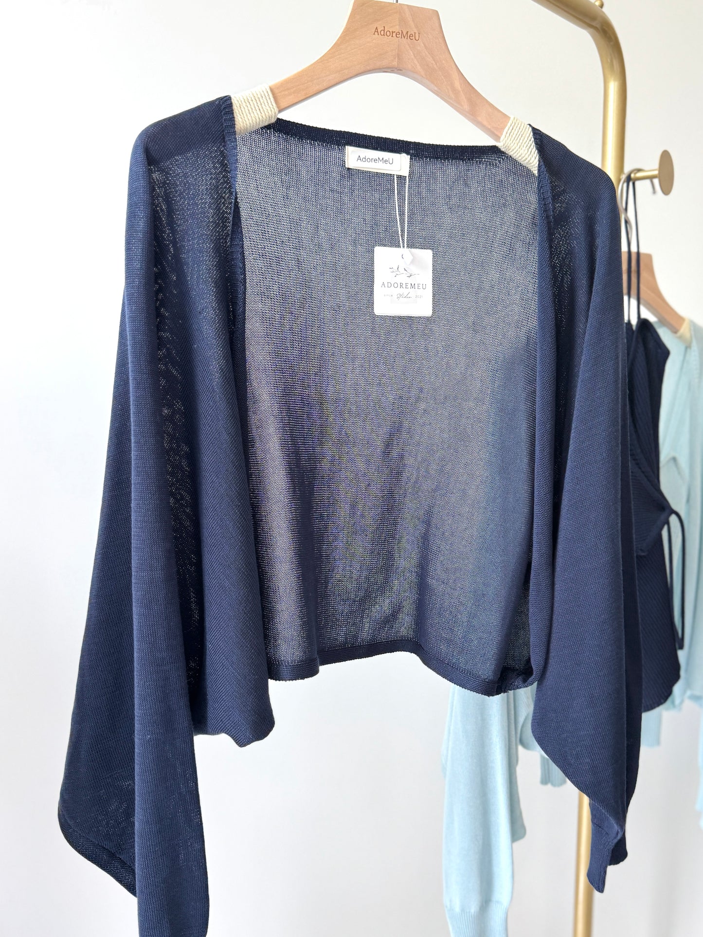 Cardigan and Tank Top Knit Set