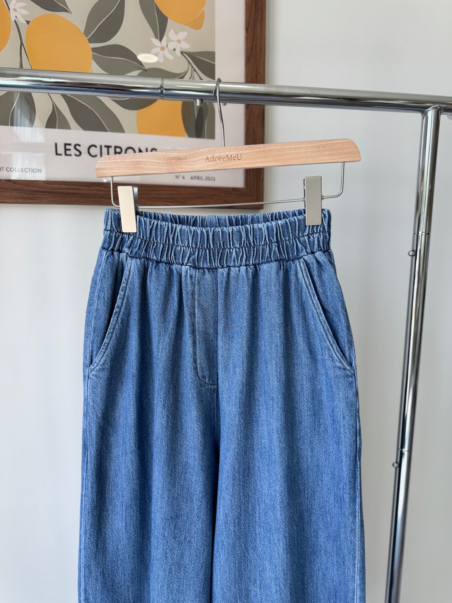 Banding Wide Denim Pants(~9/1) - AdoreMeU