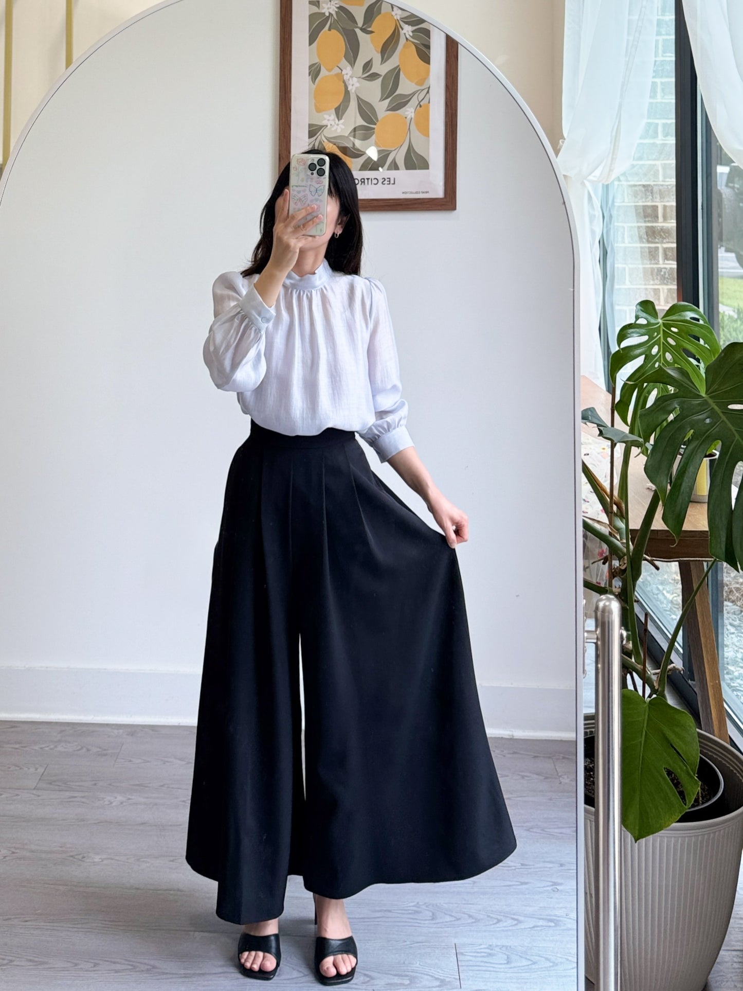 Pintuck Wide Slacks (~5/12)