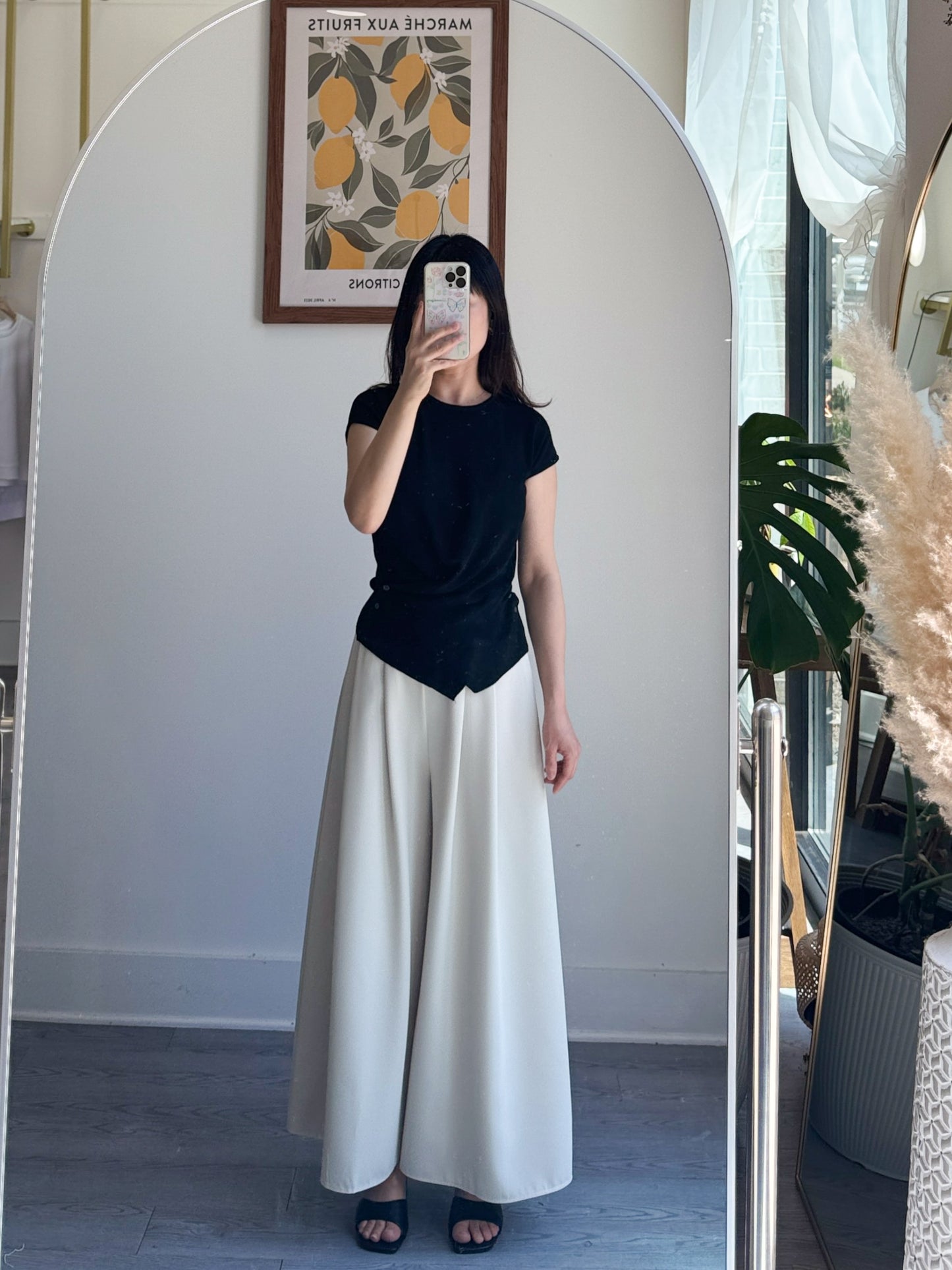 Pintuck Wide Slacks (~5/12)