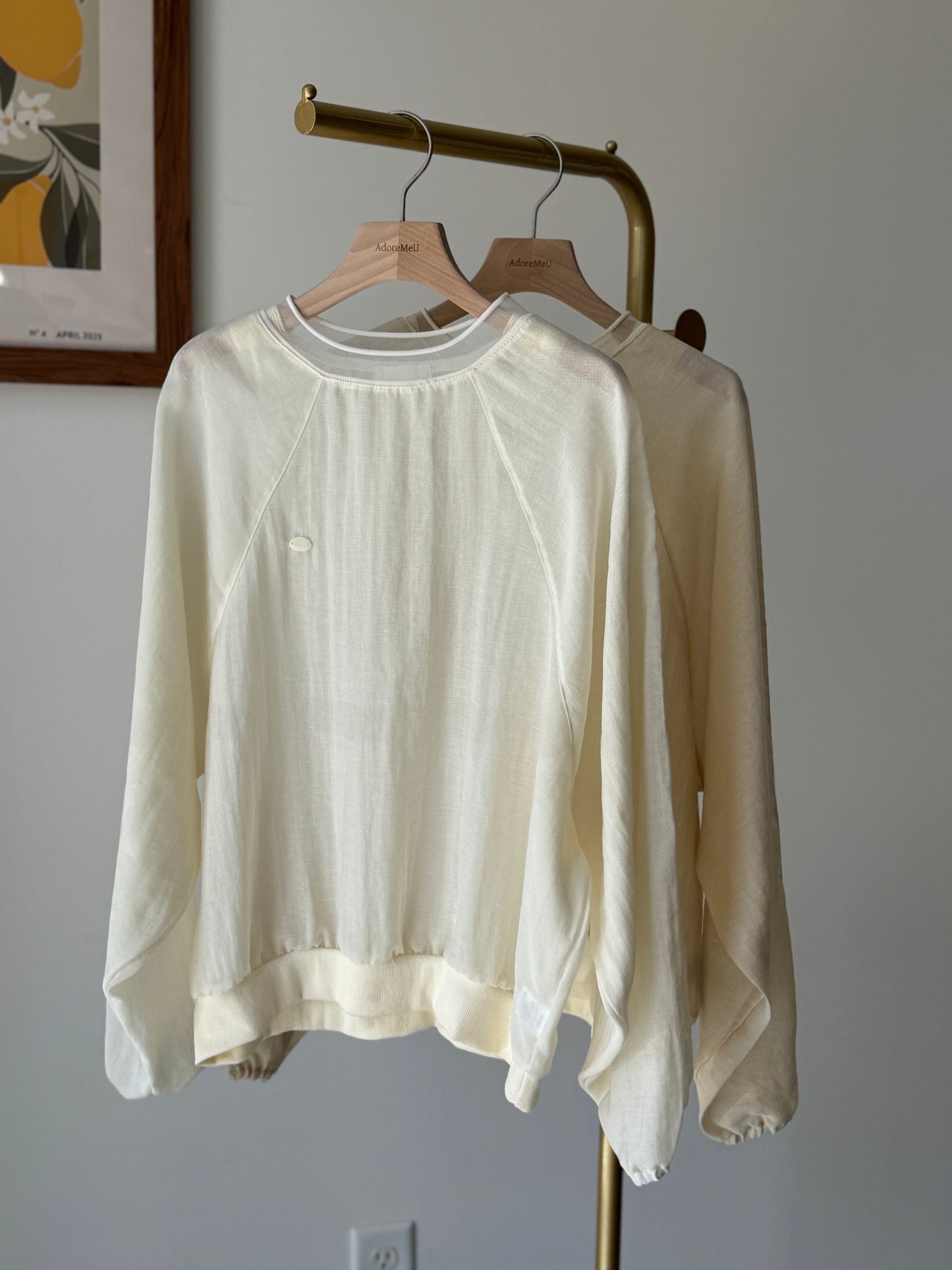 Airy Sheer Pullover Top(~9/8)