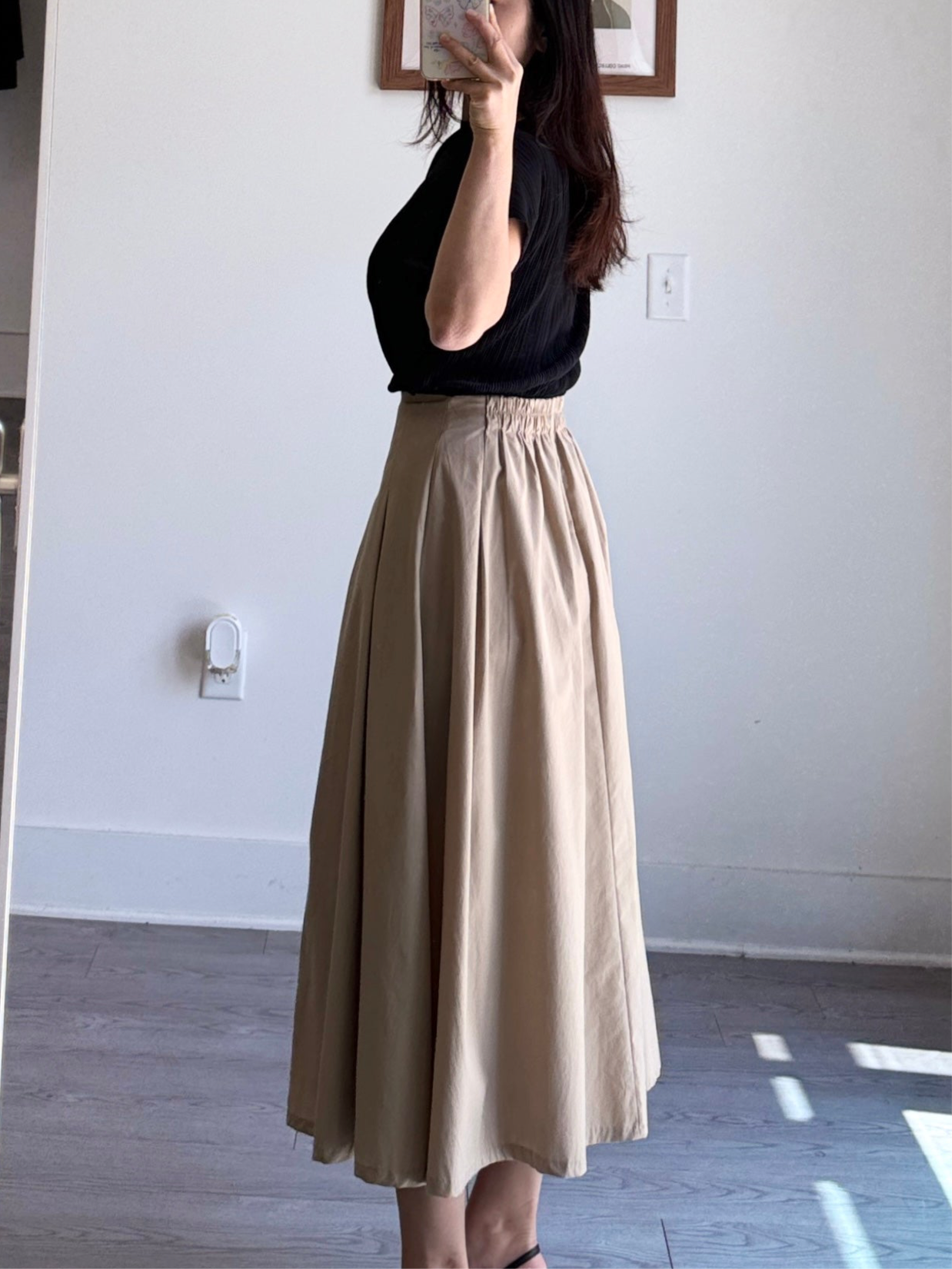 Pintuck Flare Skirt - AdoreMeU