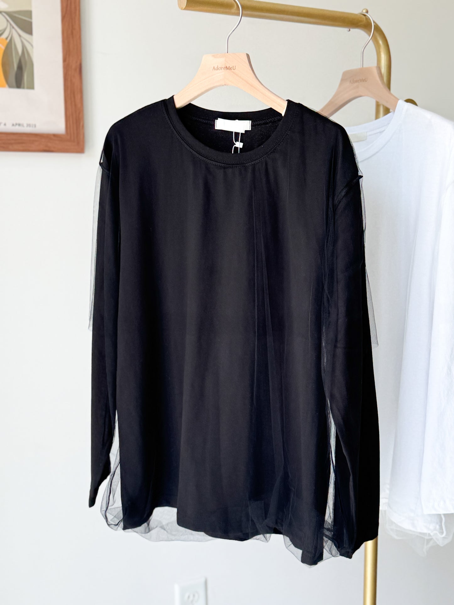 Soft Net Layered Tee - AdoreMeU