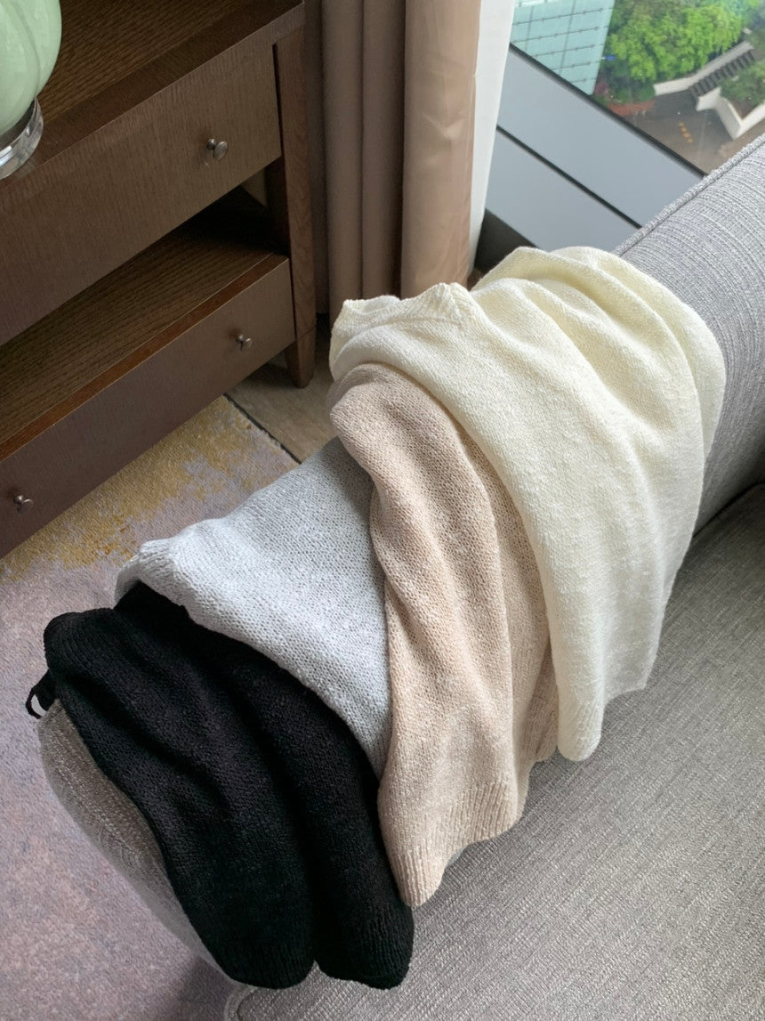 V-Neck Cap Sleeve Knit Top(~9/1) - AdoreMeU