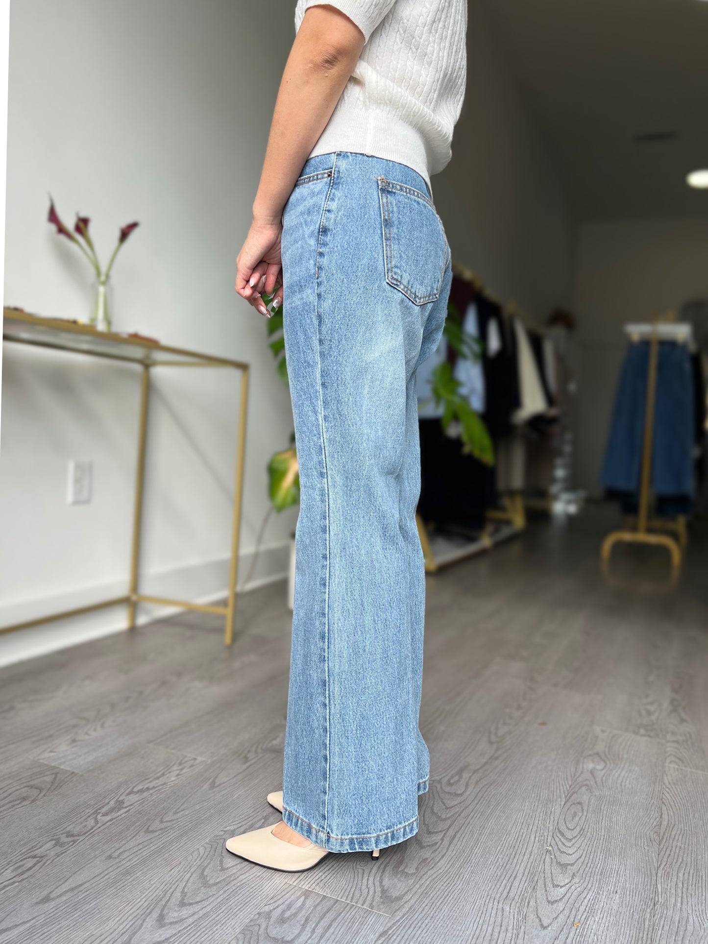 Recycle cotton Slim Straight Denim