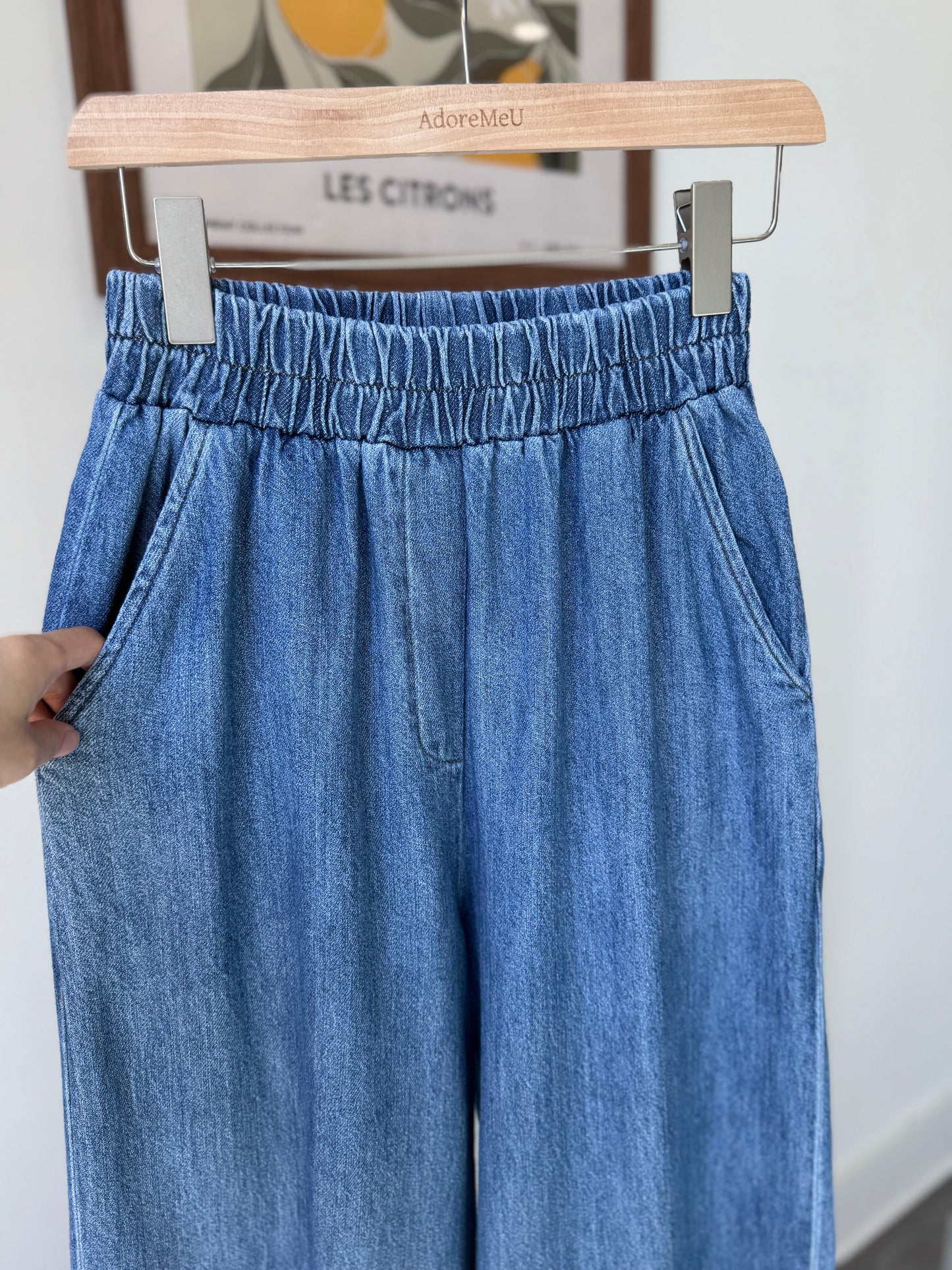 Banding Wide Denim Pants(~9/1) - AdoreMeU