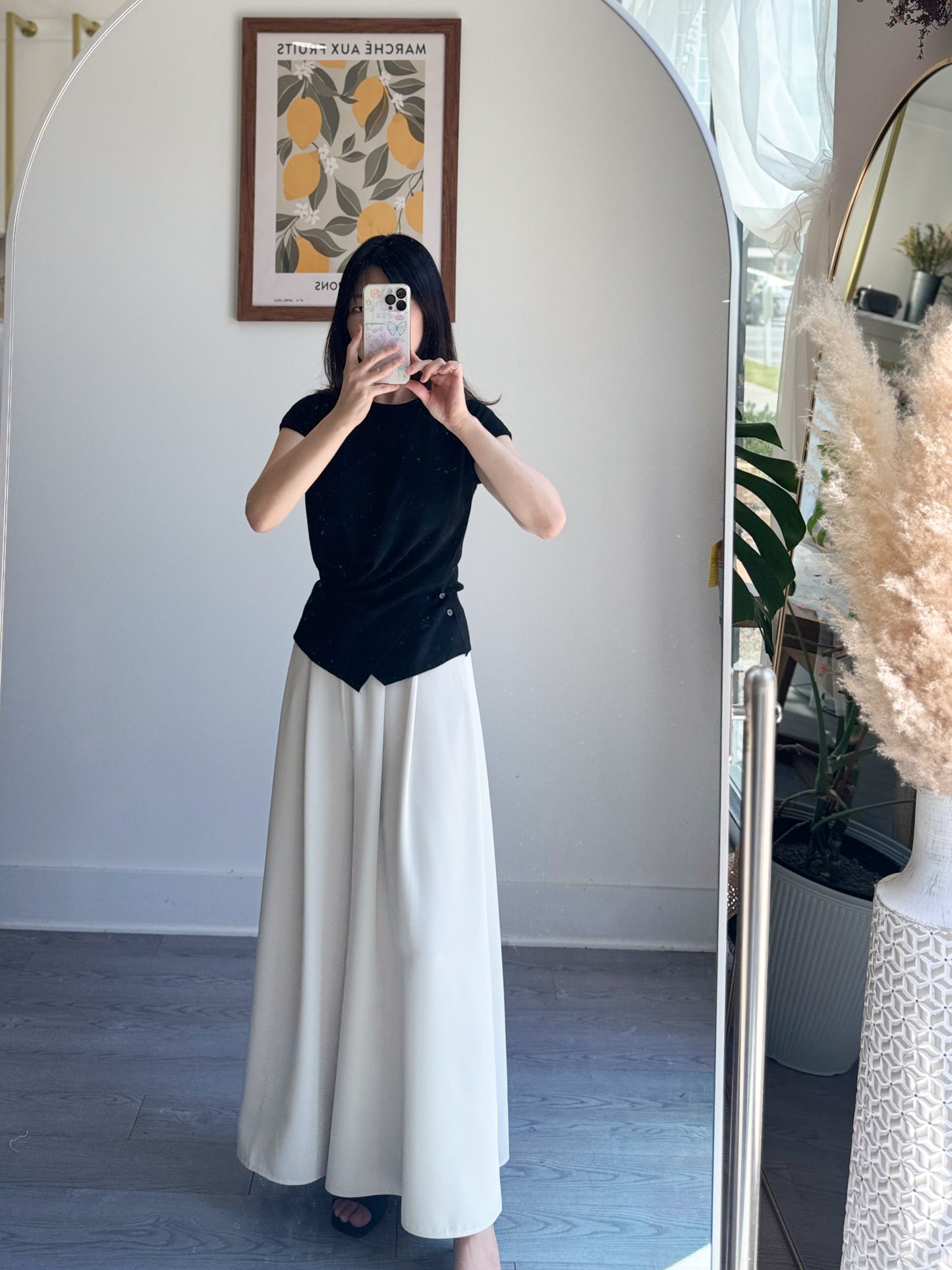 Pintuck Wide Slacks (~5/12)