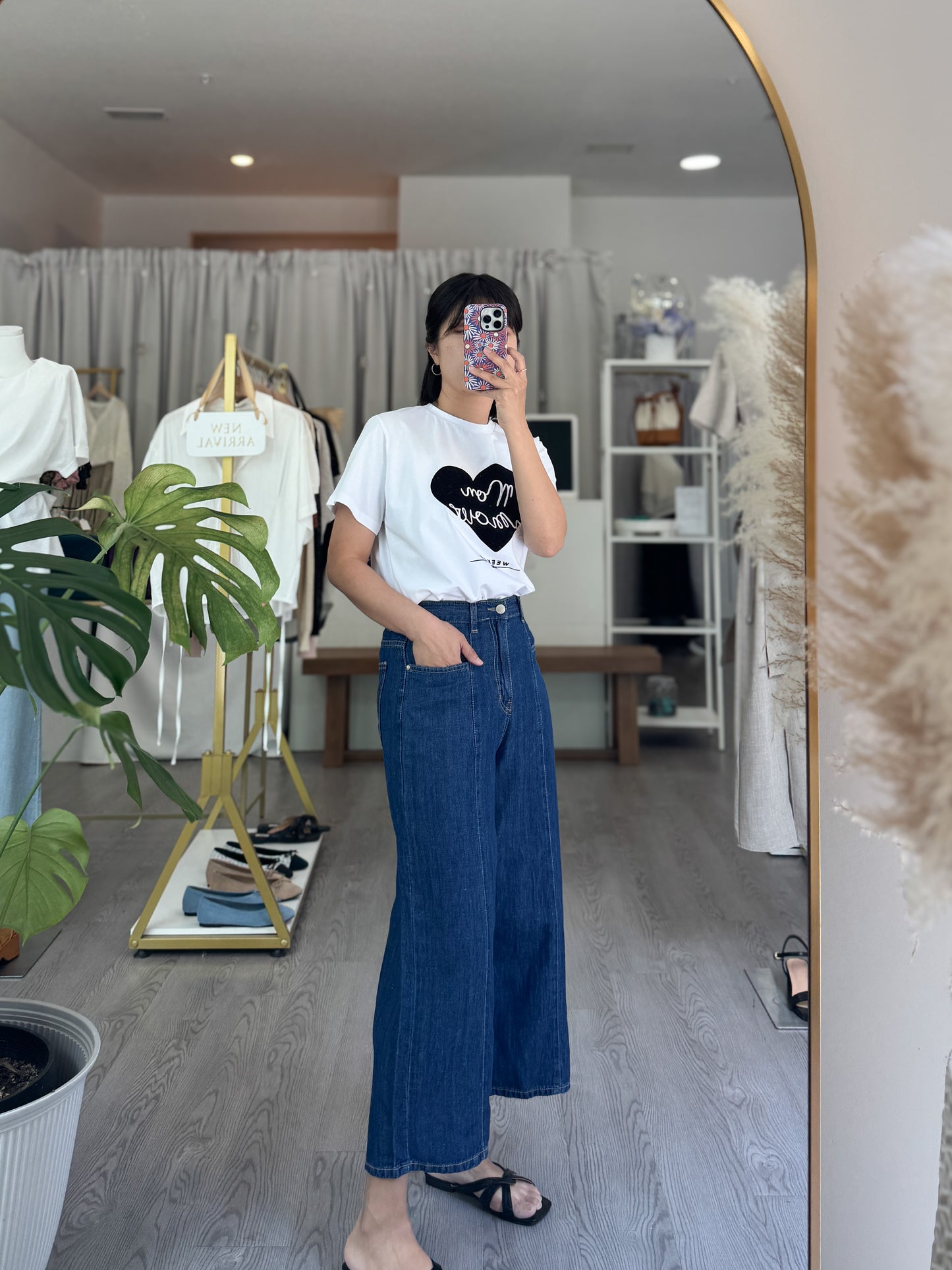 Linen Denim Front Seam Pocket Pants - AdoreMeU