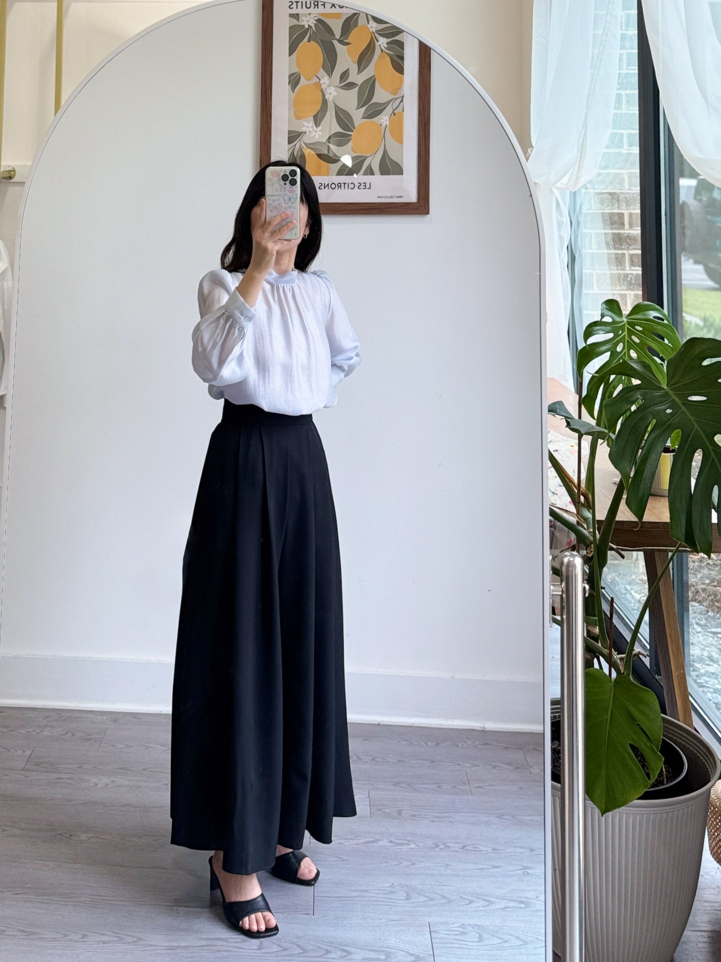 Pintuck Wide Slacks (~5/12)