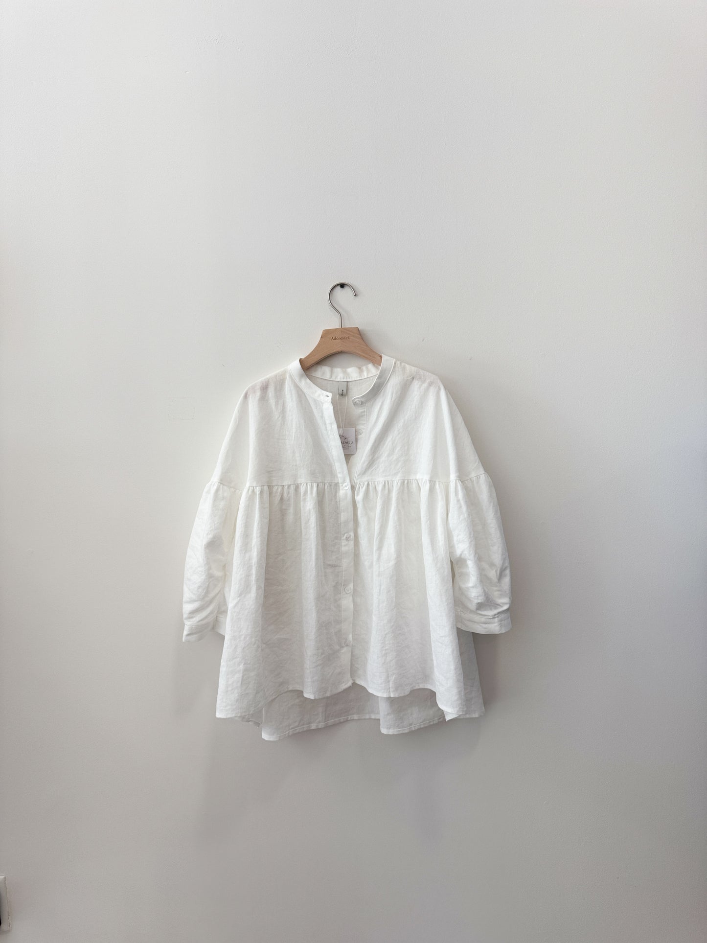 China Collar Linen Blouse (~5/12)