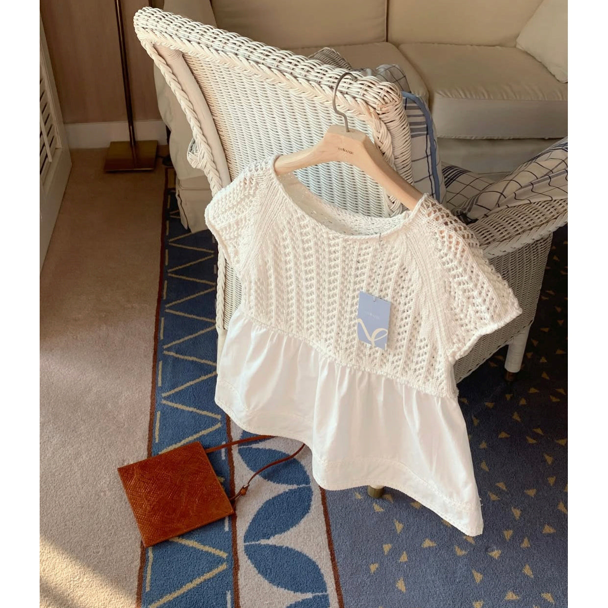 *Layered Crochet Knit Top