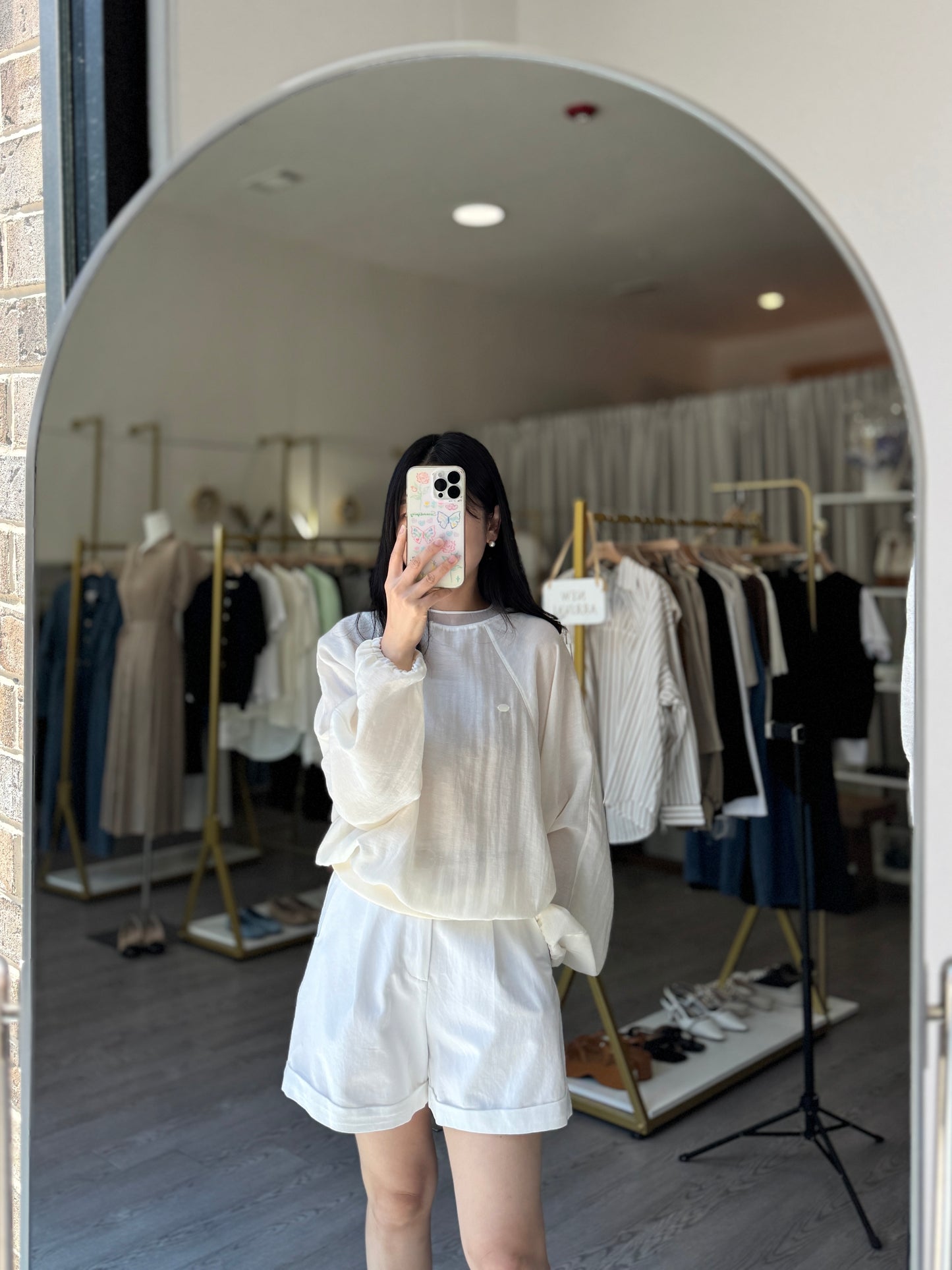 Airy Sheer Pullover Top(~9/8)
