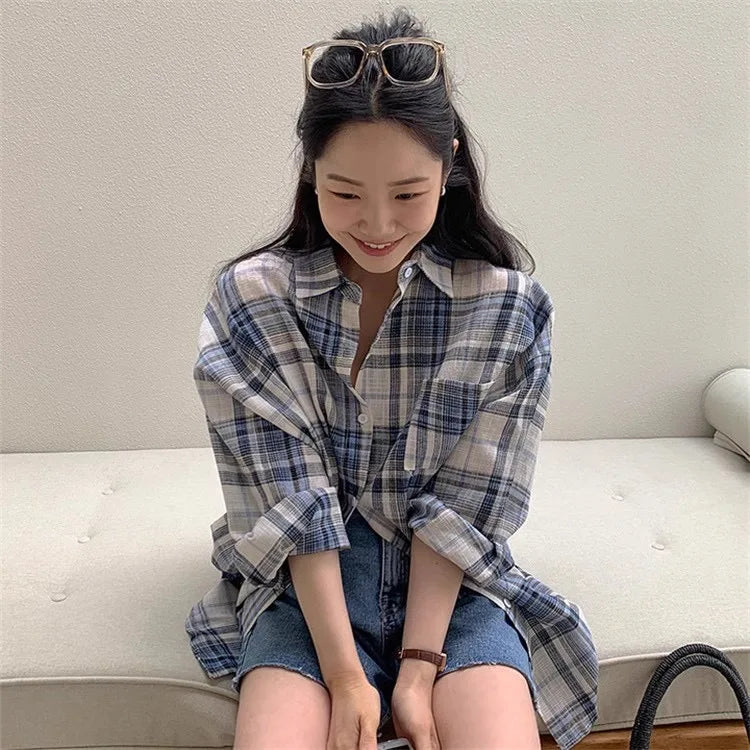 Daily Oversized Check Shirt – AdoreMeU