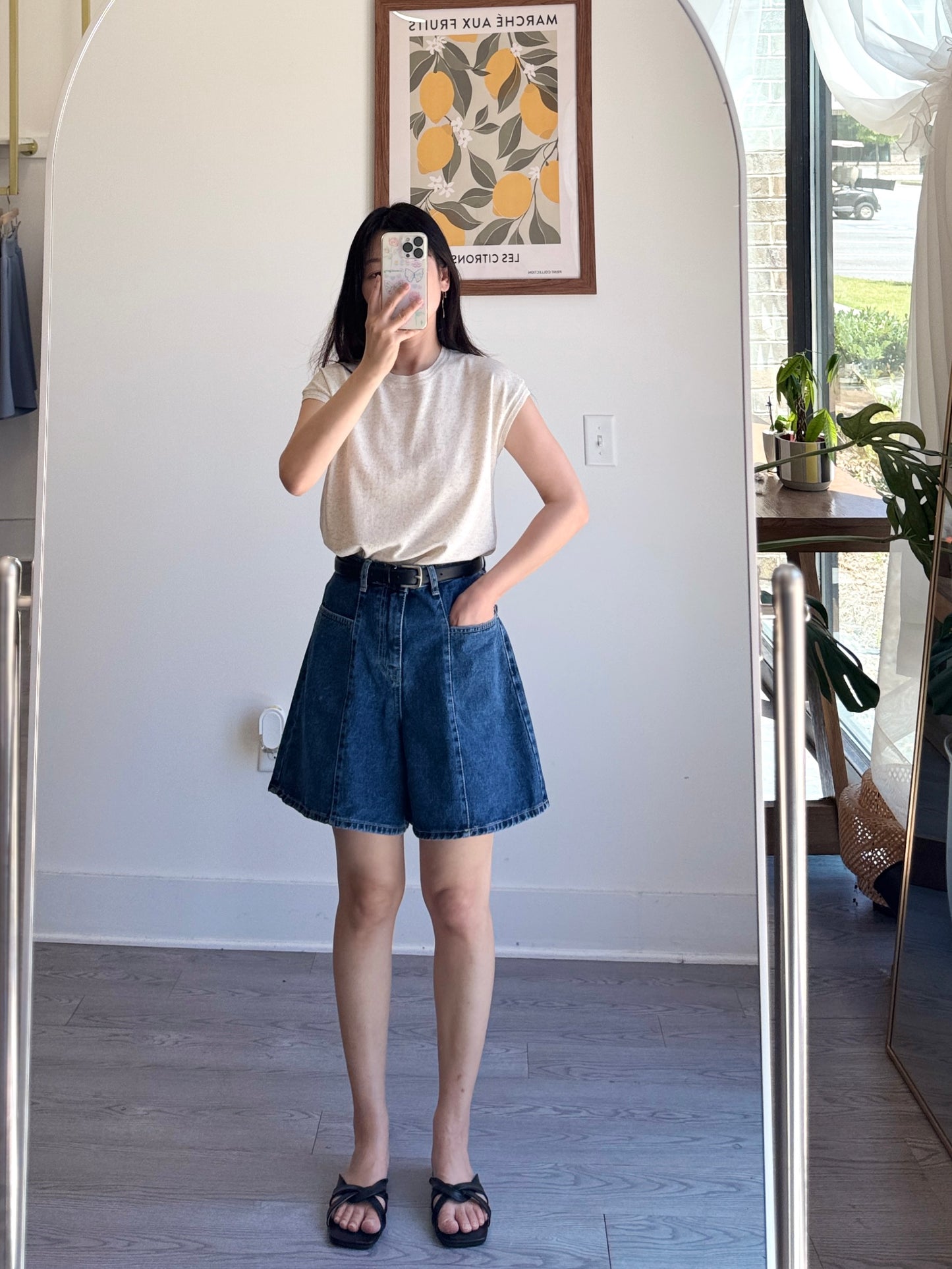Front Line Denim Shorts - AdoreMeU