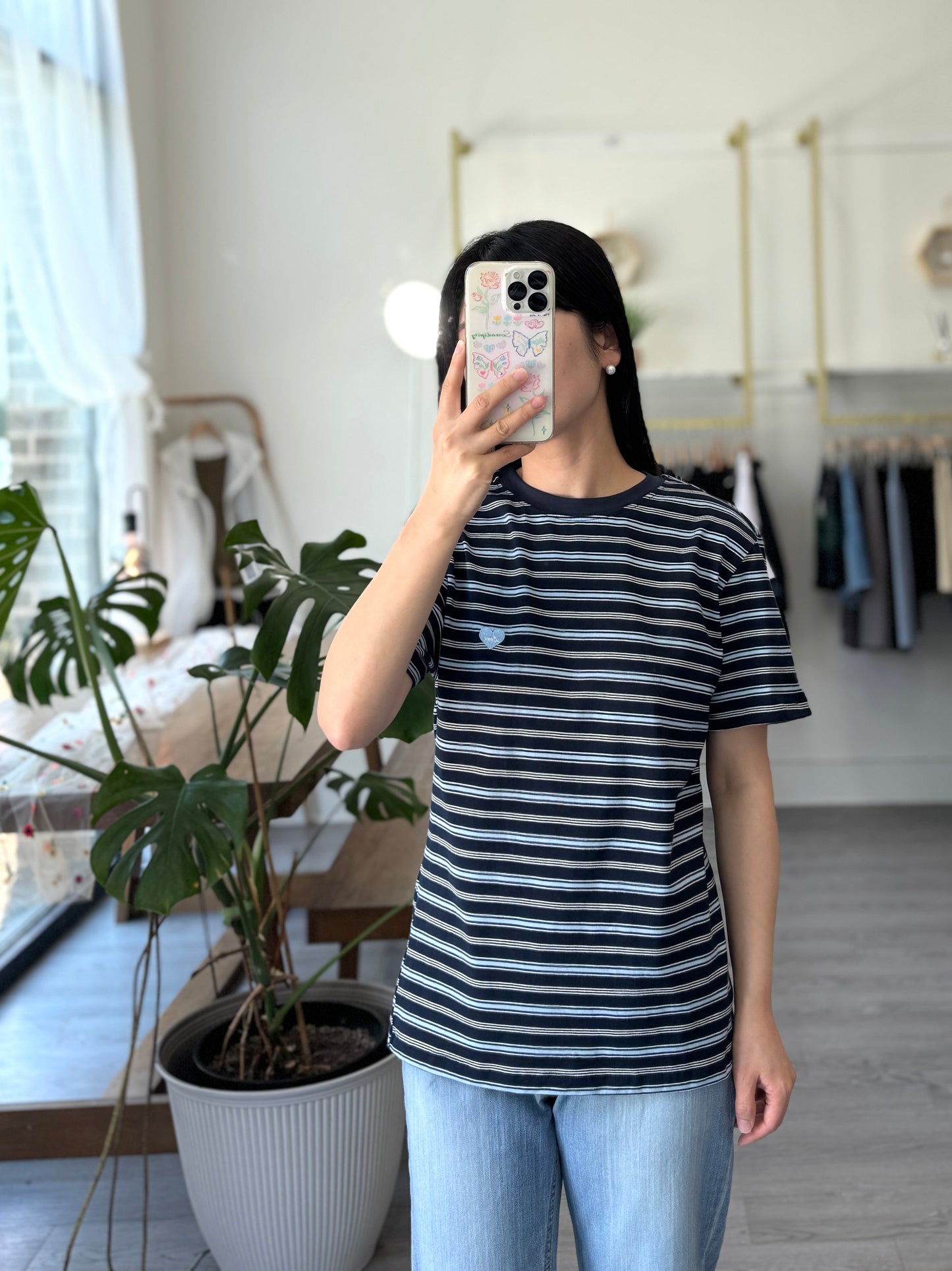 Heart Stripe T-shirt - AdoreMeU