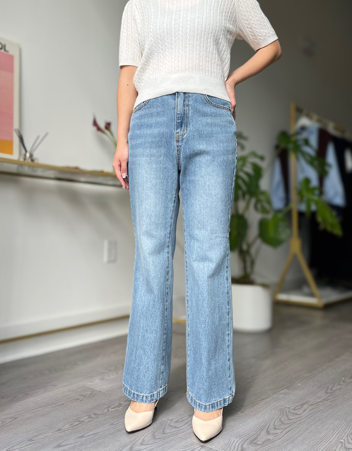 Recycle cotton Slim Straight Denim