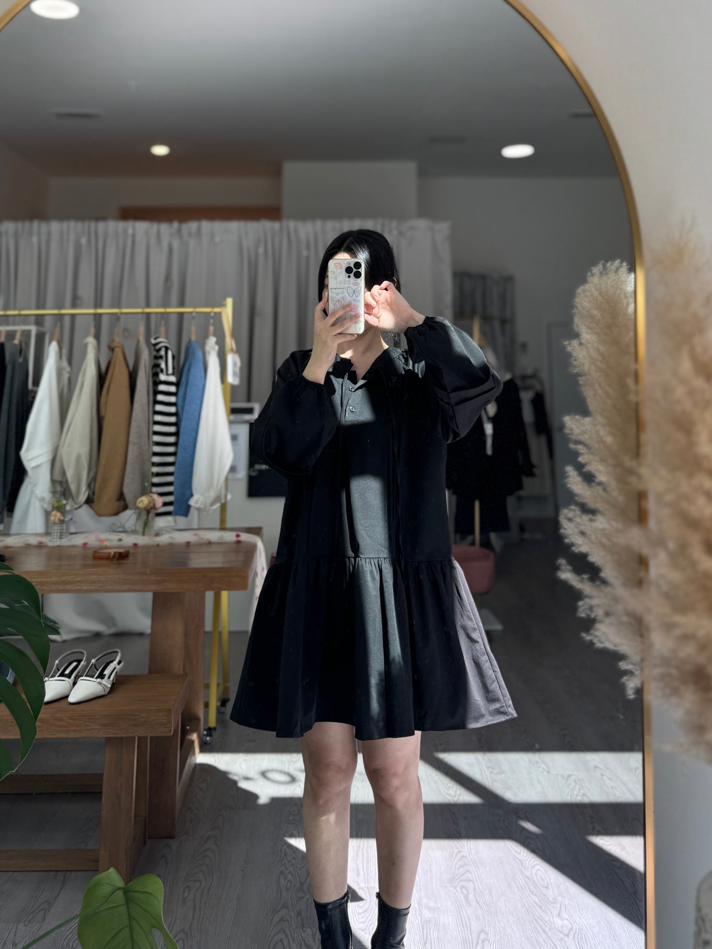 Leuin Pintuck Mini Dress(~10/8)