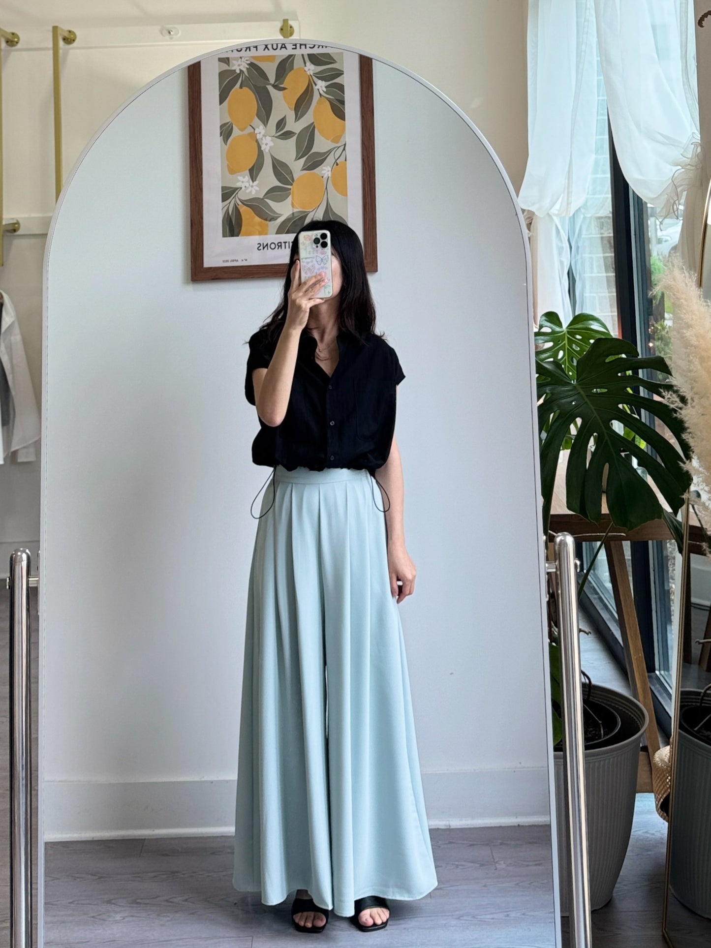 Pintuck Wide Slacks (~5/12)