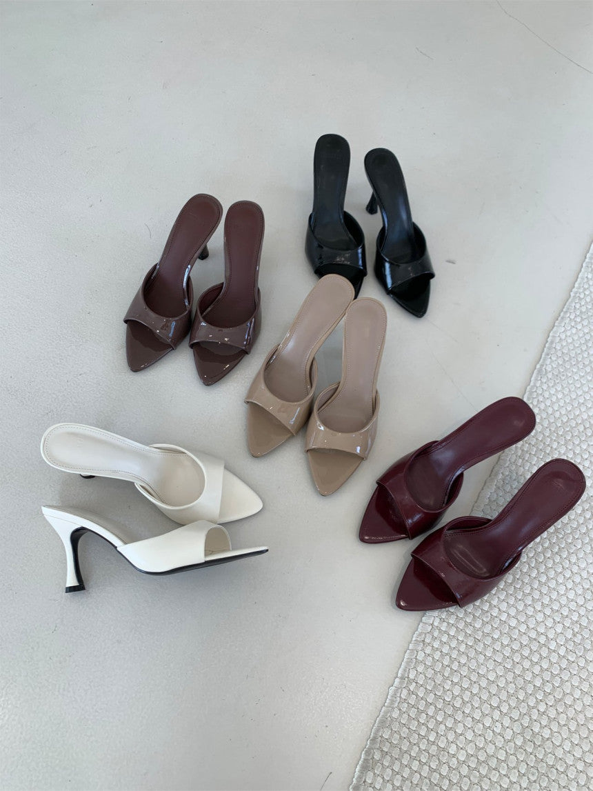 * Open-toe high heels(소가죽)