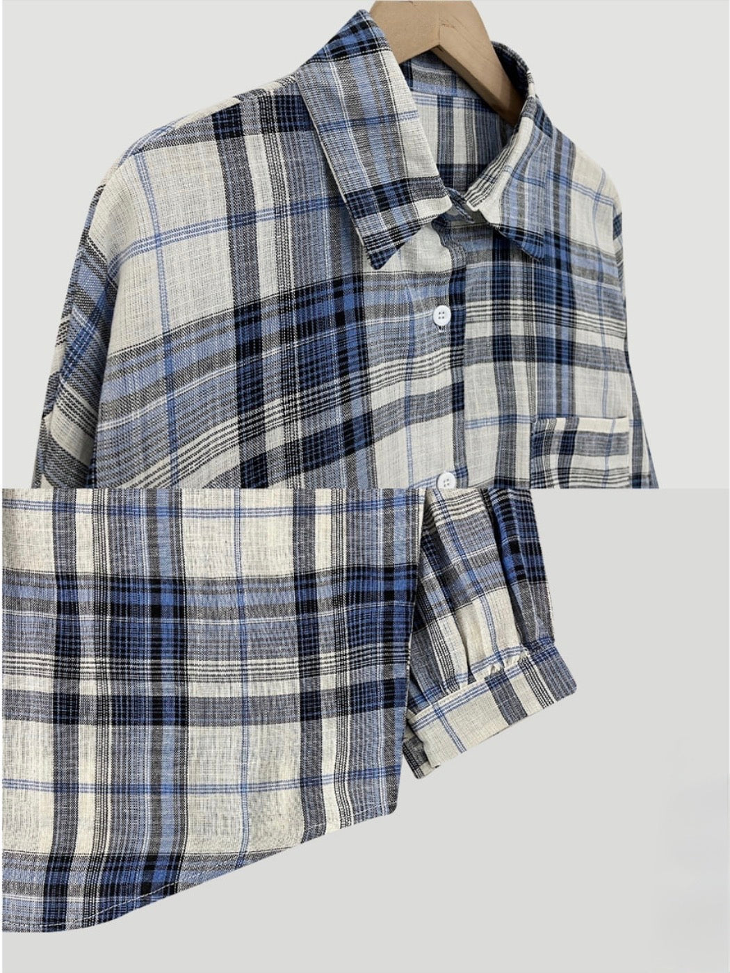 * Daily Oversized Check Shirt