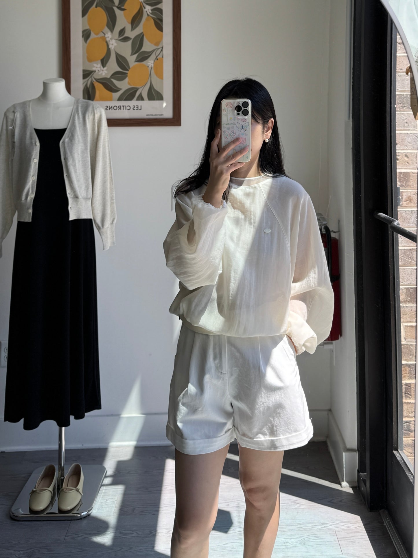 Airy Sheer Pullover Top(~9/8)