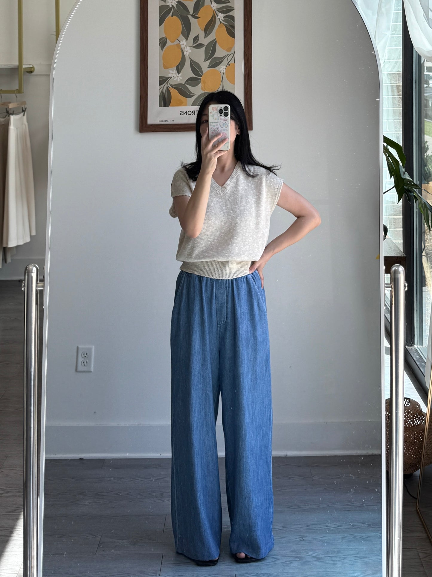 Banding Wide Denim Pants(~9/1) - AdoreMeU