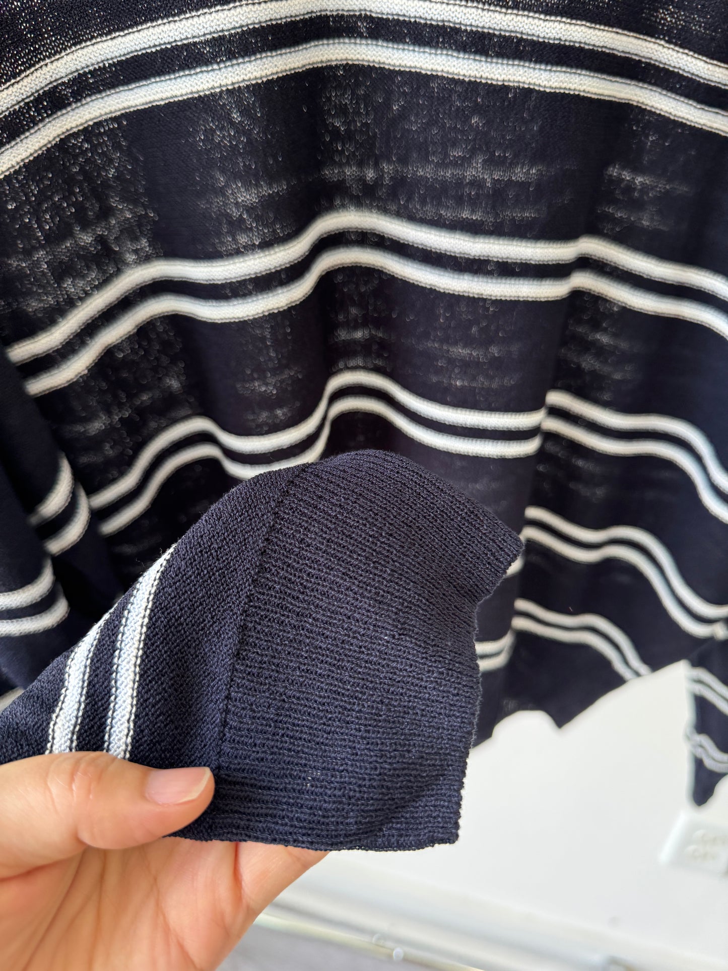 Stripe V neck Knit Top(~9/1) - AdoreMeU