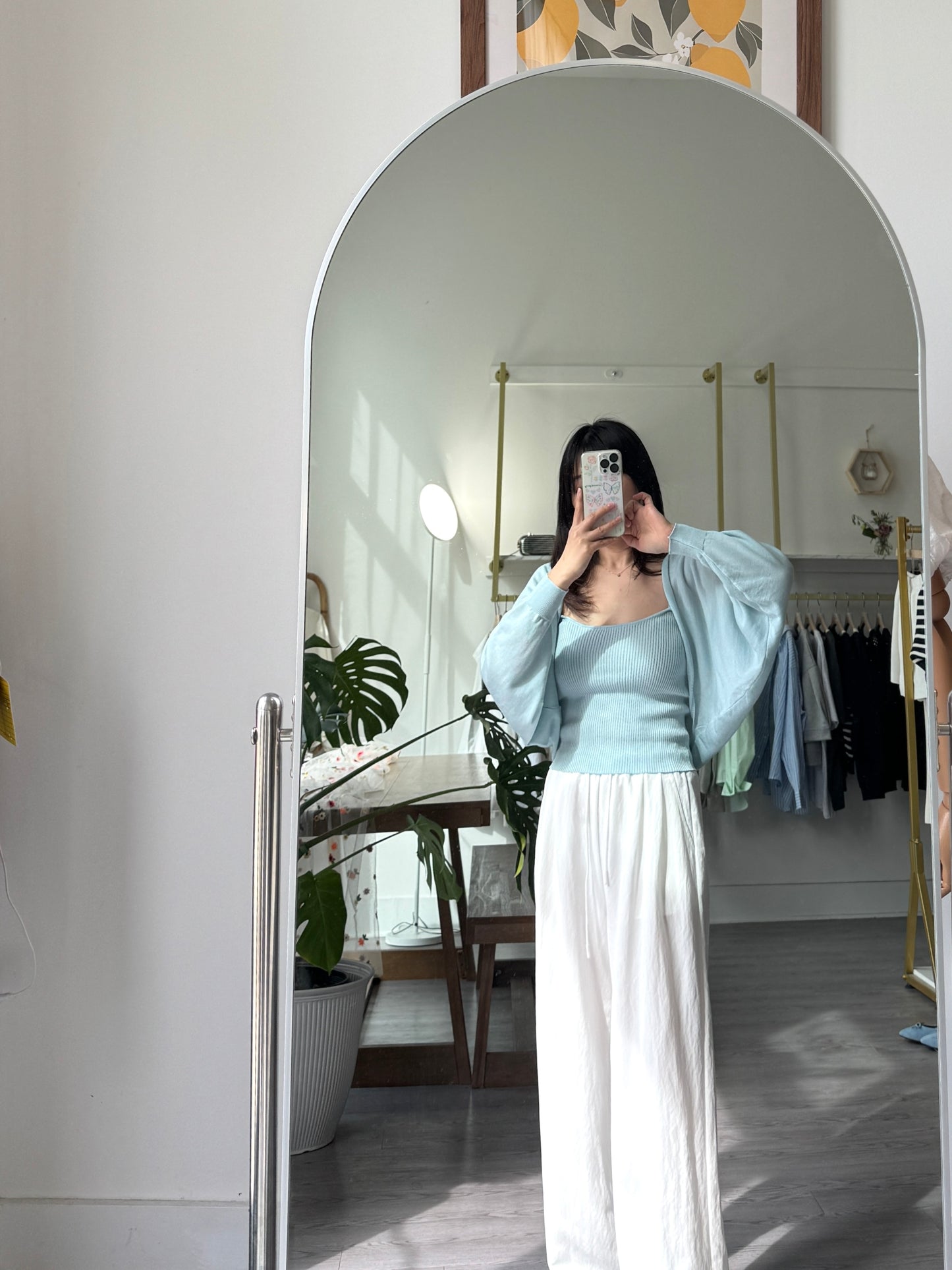Cardigan and Tank Top Knit Set