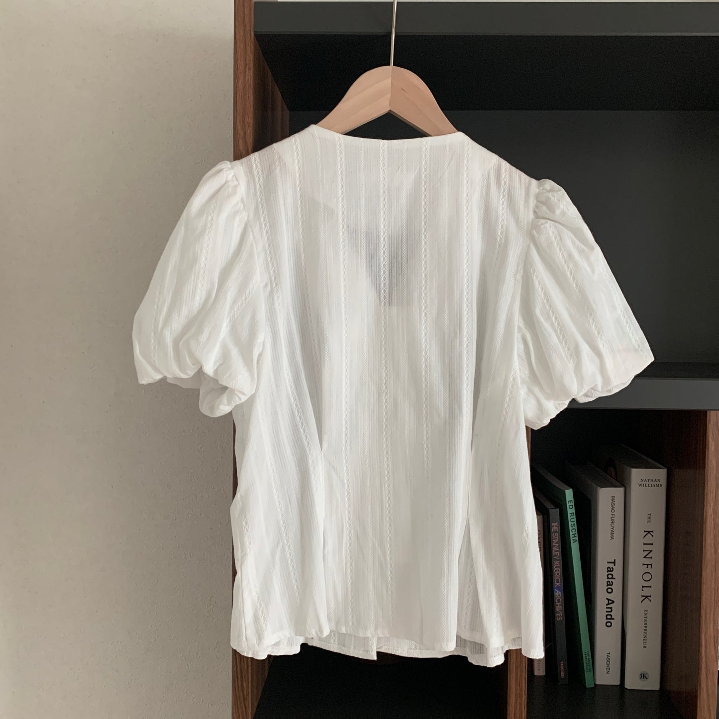 * Cotton Lace Puff Blouse