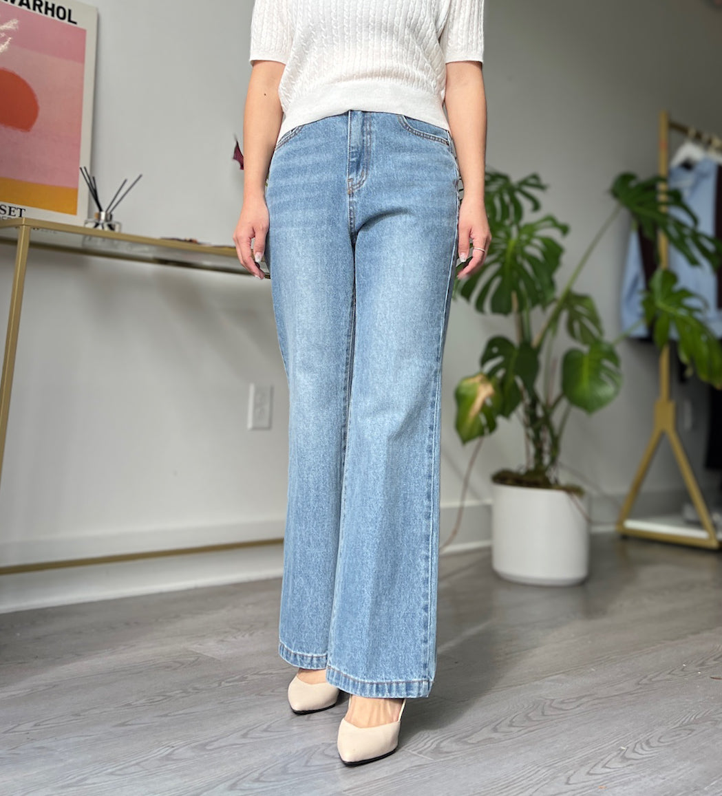 Recycle cotton Slim Straight Denim