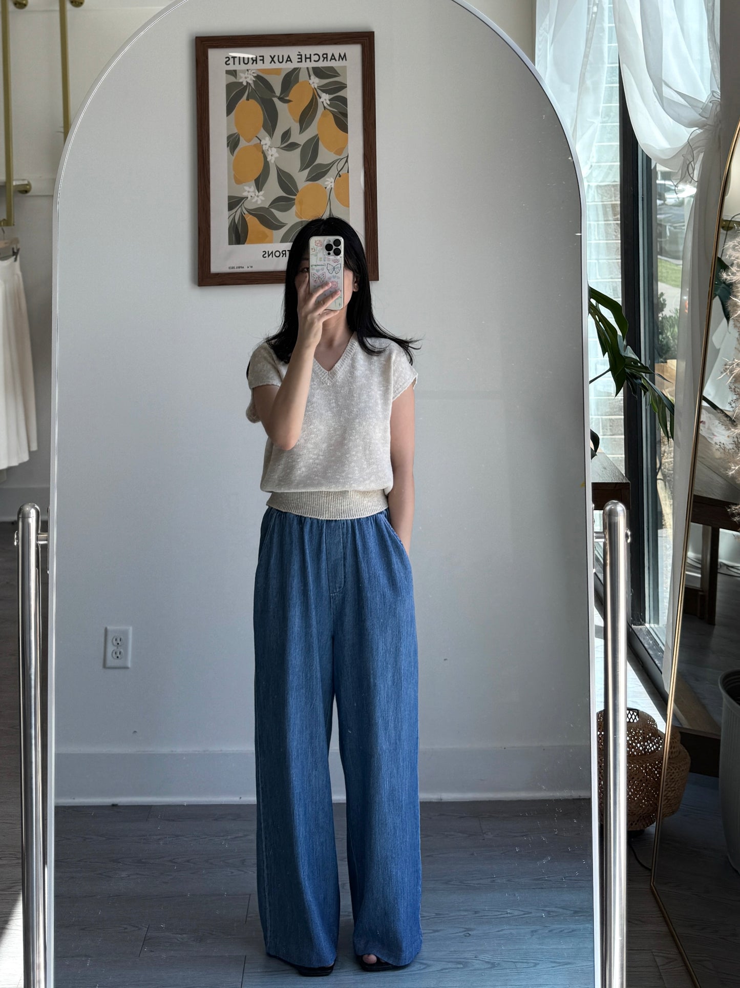 Banding Wide Denim Pants(~9/1) - AdoreMeU