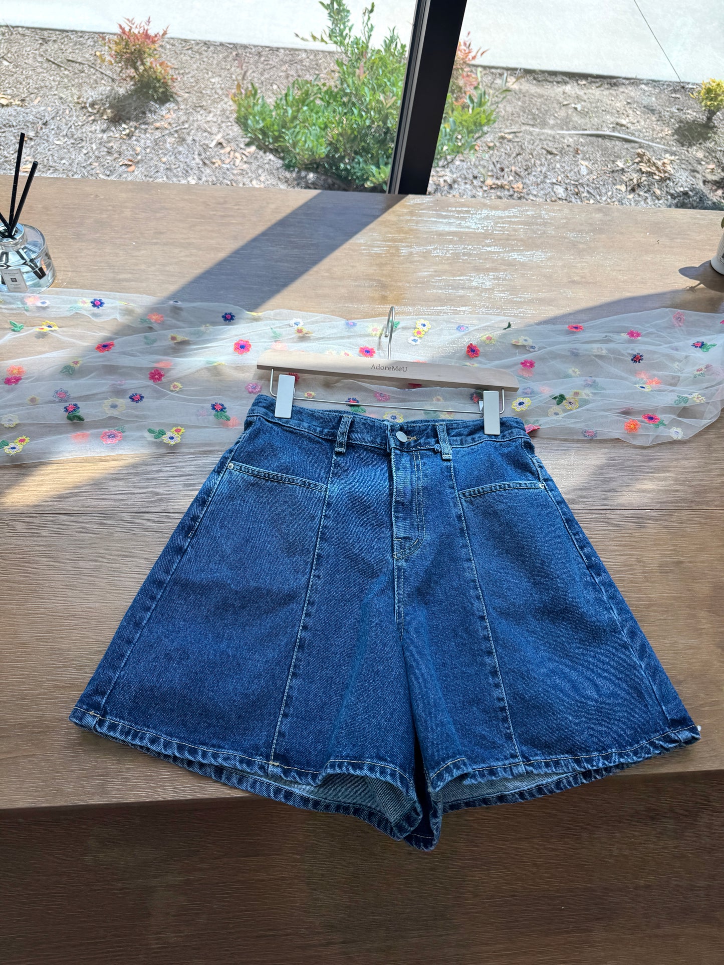 Front Line Denim Shorts - AdoreMeU