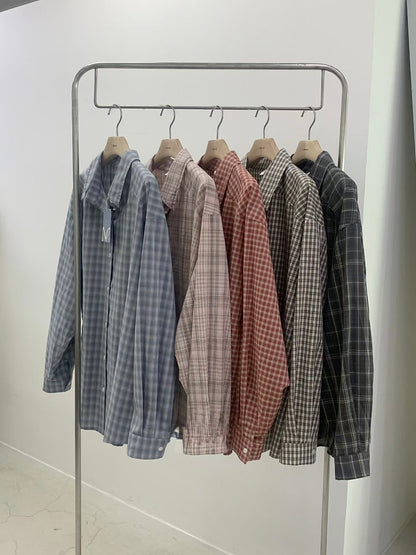 * Autumn Check Oversized Shirt