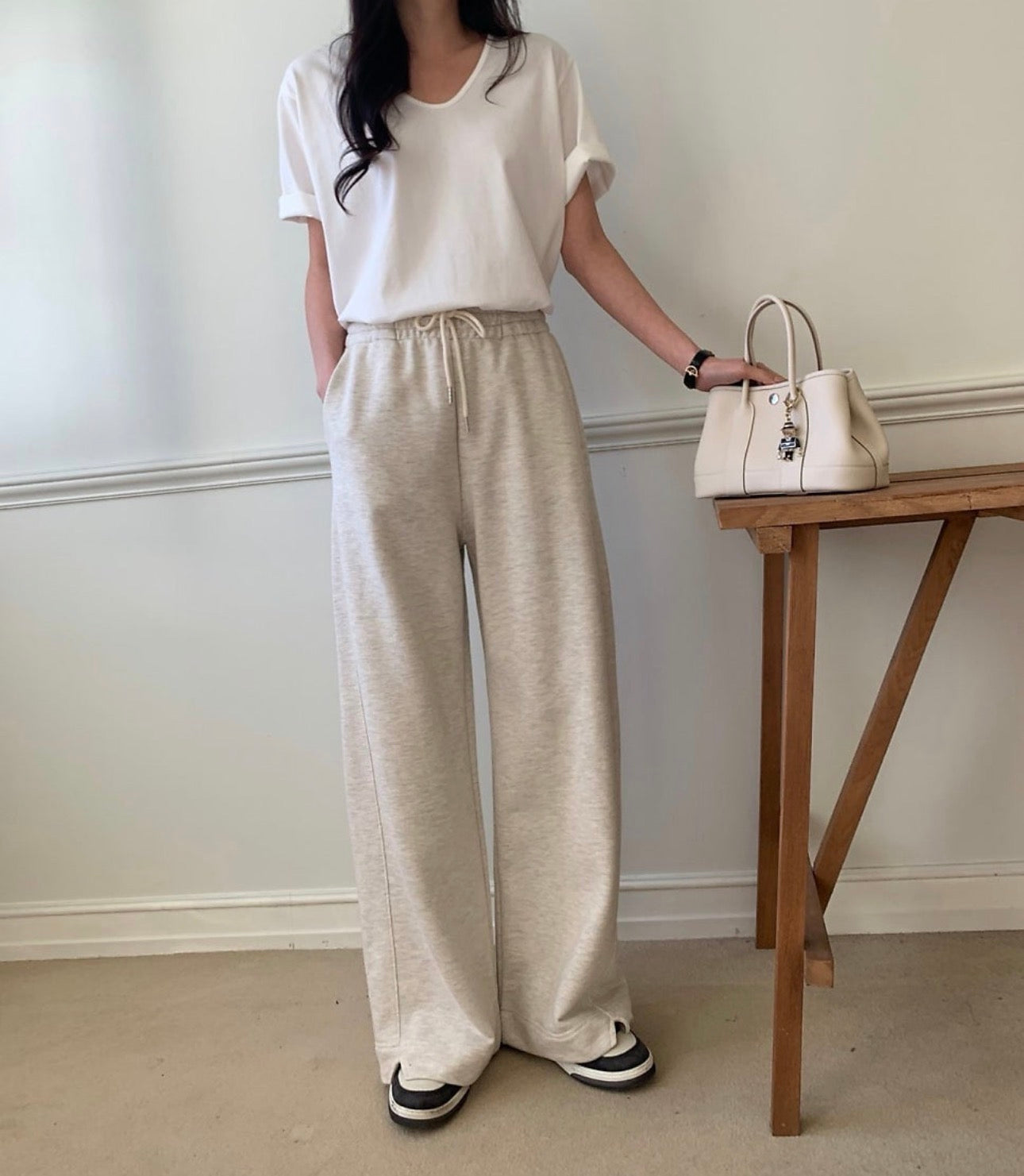 Side Slit Hem Pants(~3/16)