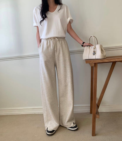 Side Slit Hem Pants(~3/16)