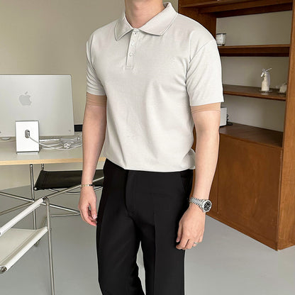 Collar  Muscle Short Sleeve - AdoreMeU