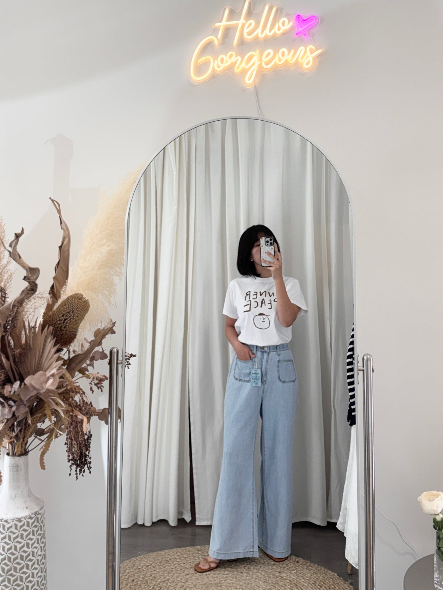 Front Pocket Linen Denim(~4/7)